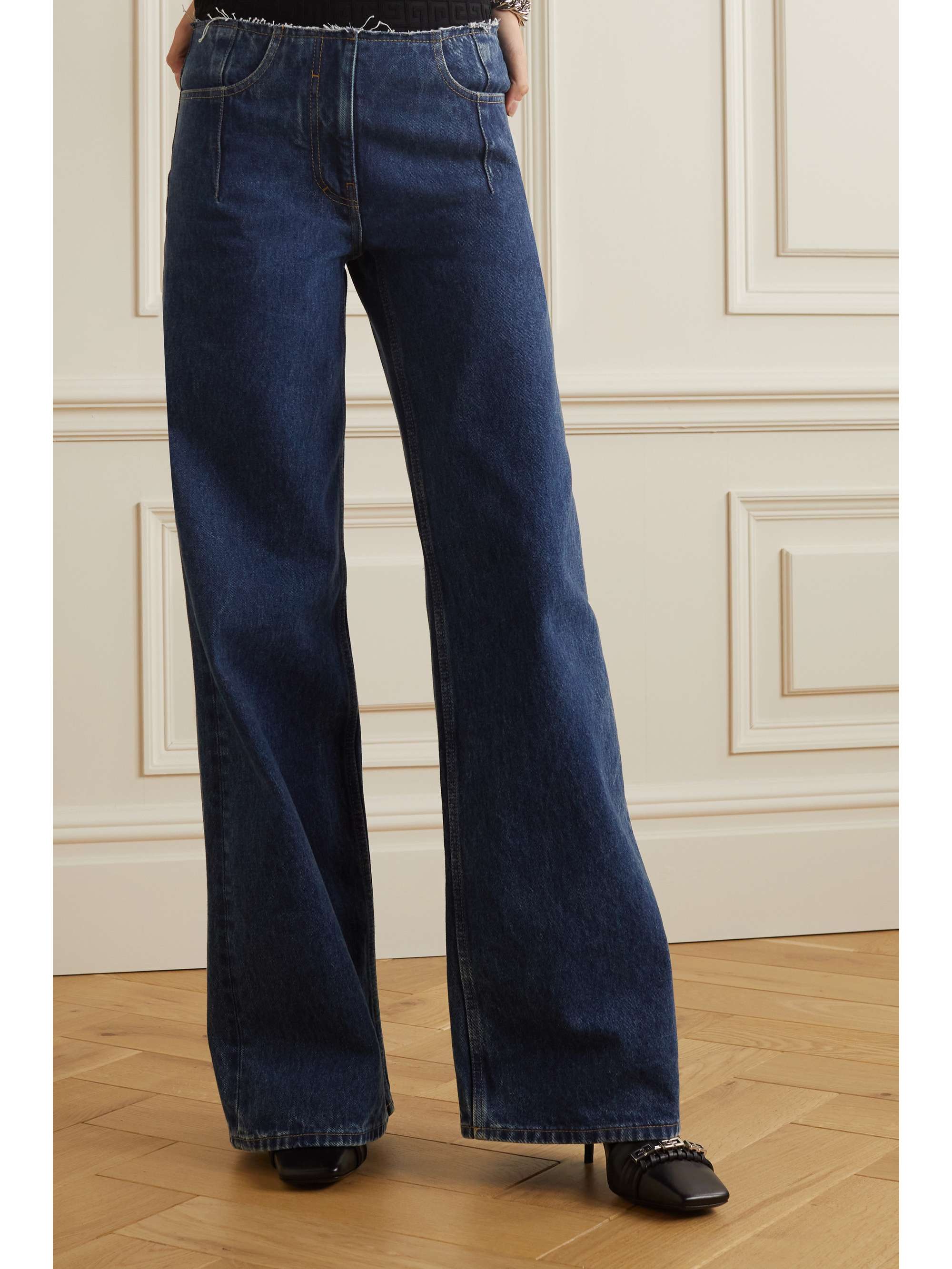 GIVENCHY Distressed mid-rise flared jeans