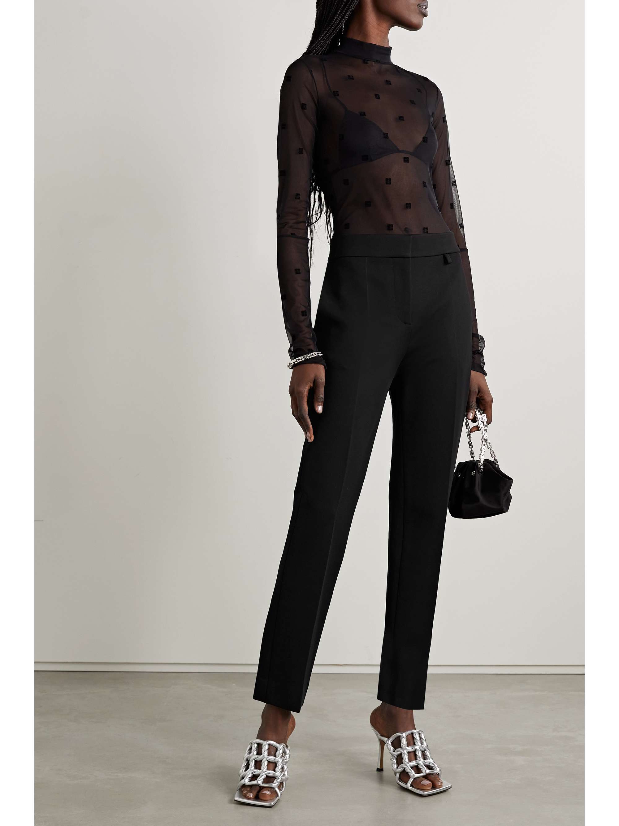 GIVENCHY Hose mit schmalem Bein aus Stretch-Cady