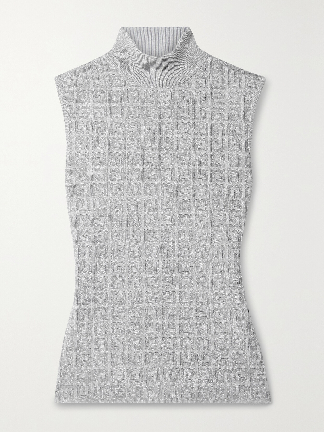 Givenchy - Jacquard-knit Turtleneck Top - Gray