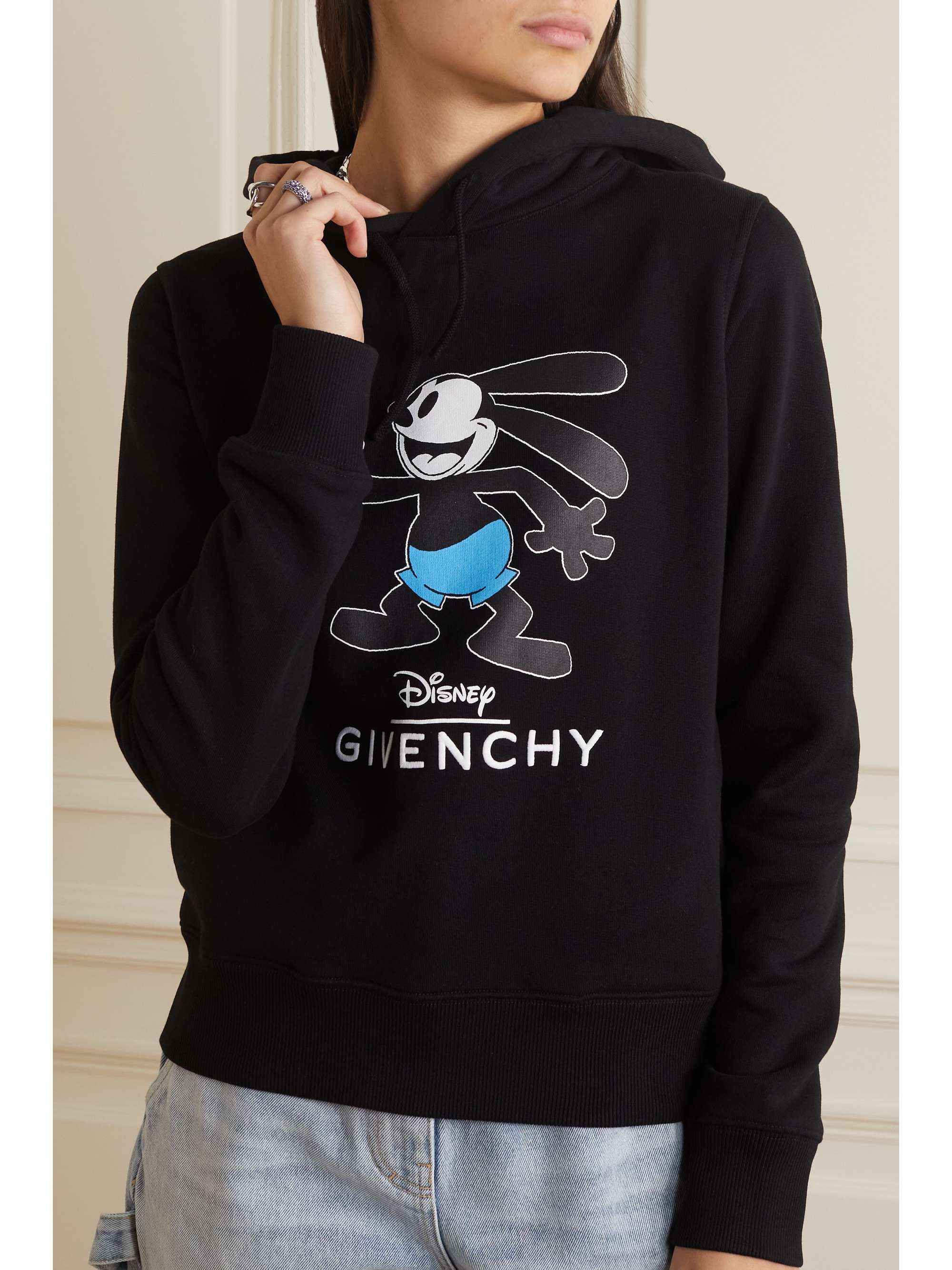 GIVENCHY + Disney printed cotton-jersey hoodie