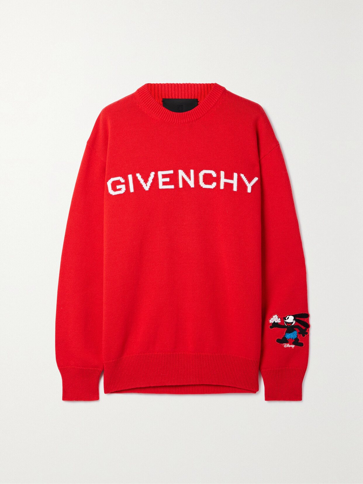 Givenchy - + Disney Oversized Jacquard-knit Wool And Cashmere-blend Sweater - Red