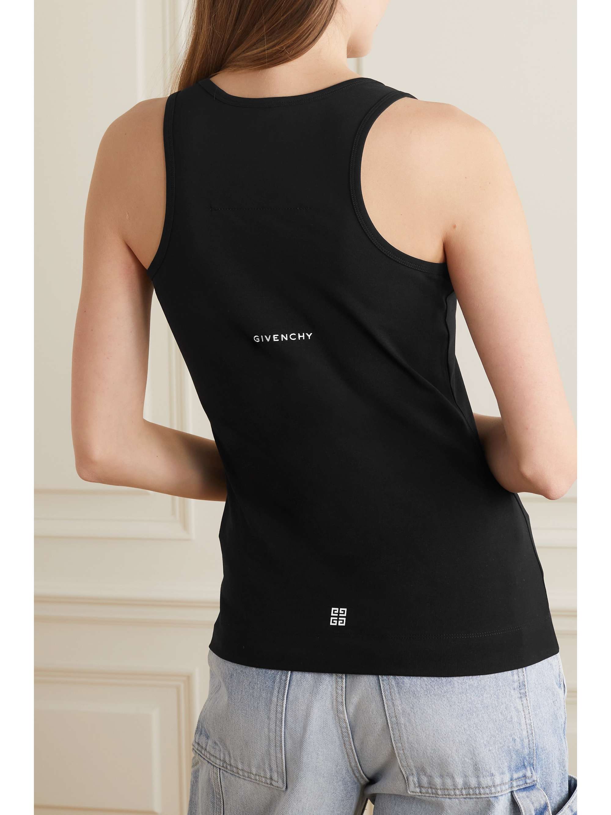 GIVENCHY Débardeur en jersey de coton stretch imprimé à broderie x Disney