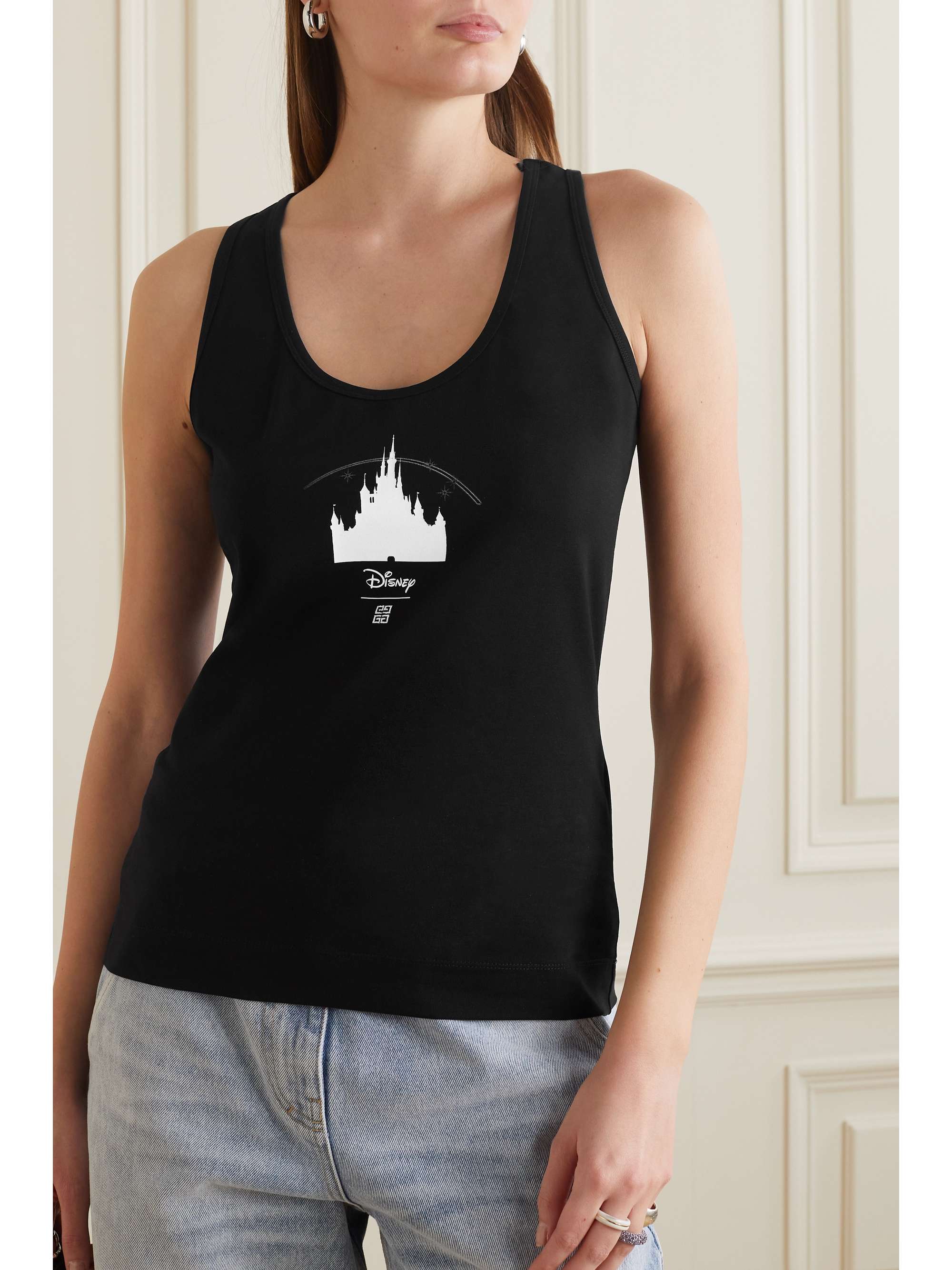 GIVENCHY Débardeur en jersey de coton stretch imprimé à broderie x Disney