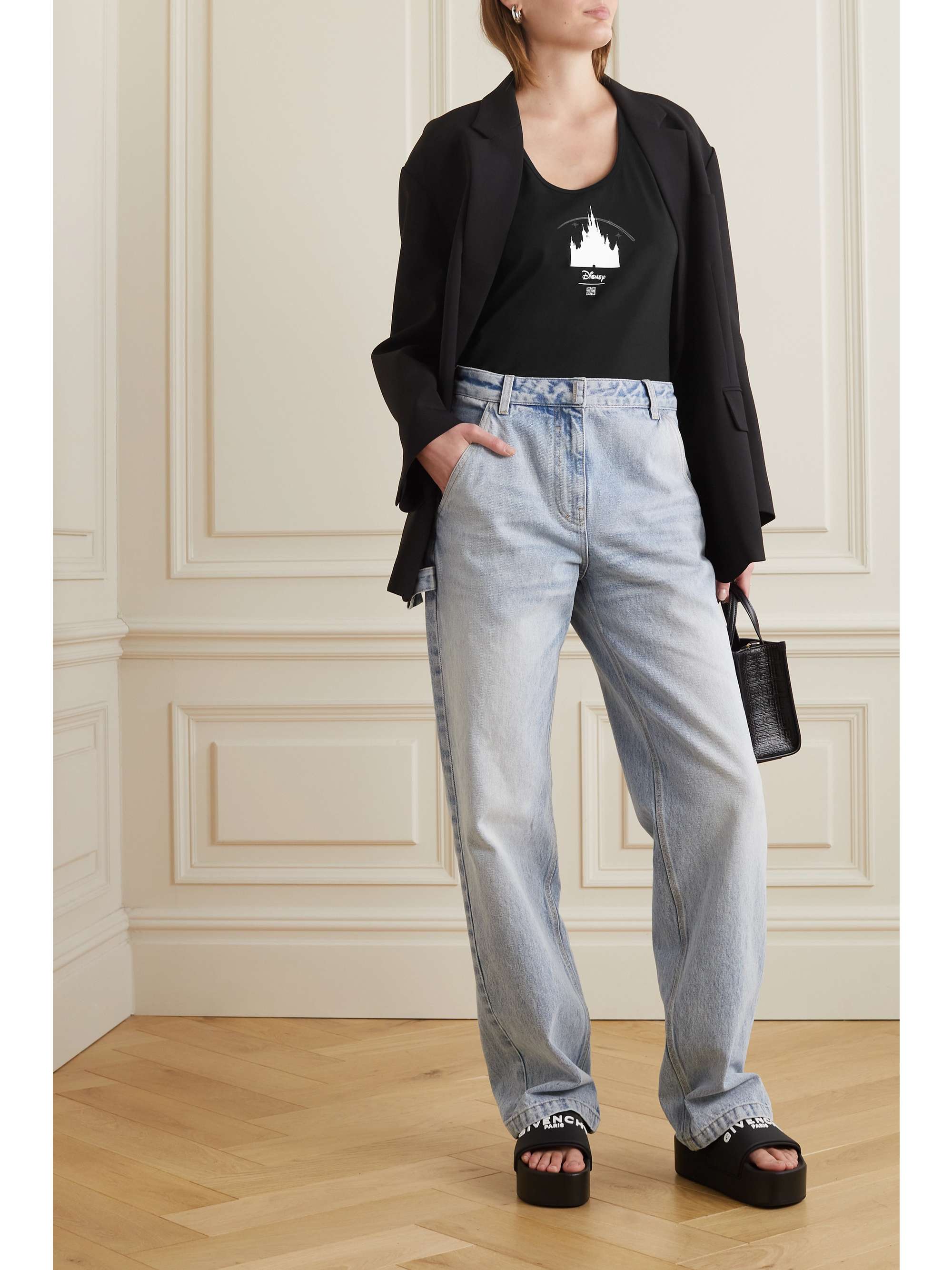 GIVENCHY Débardeur en jersey de coton stretch imprimé à broderie x Disney