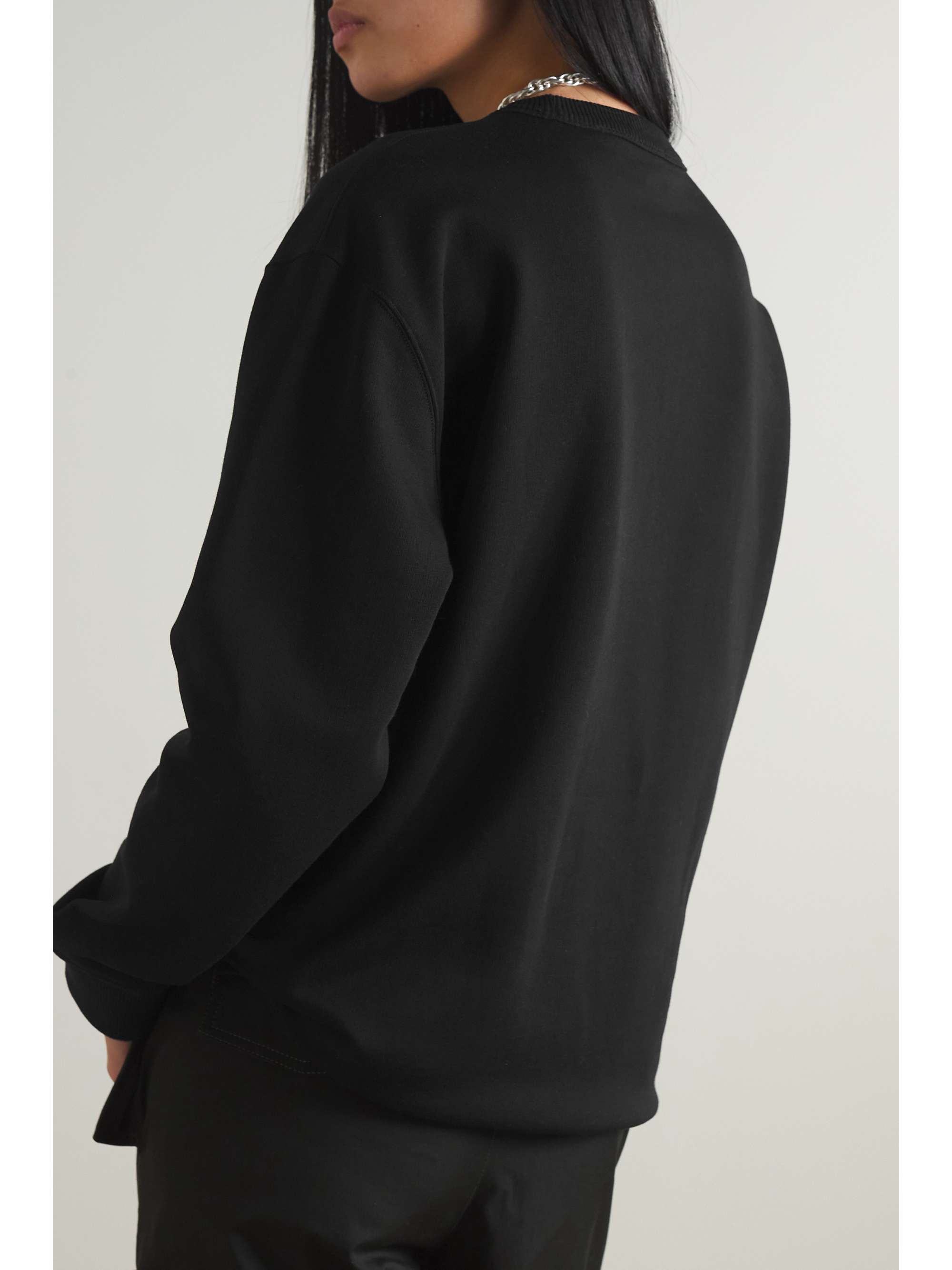 BURBERRY Oversized appliquéd cotton-jersey sweatshirt