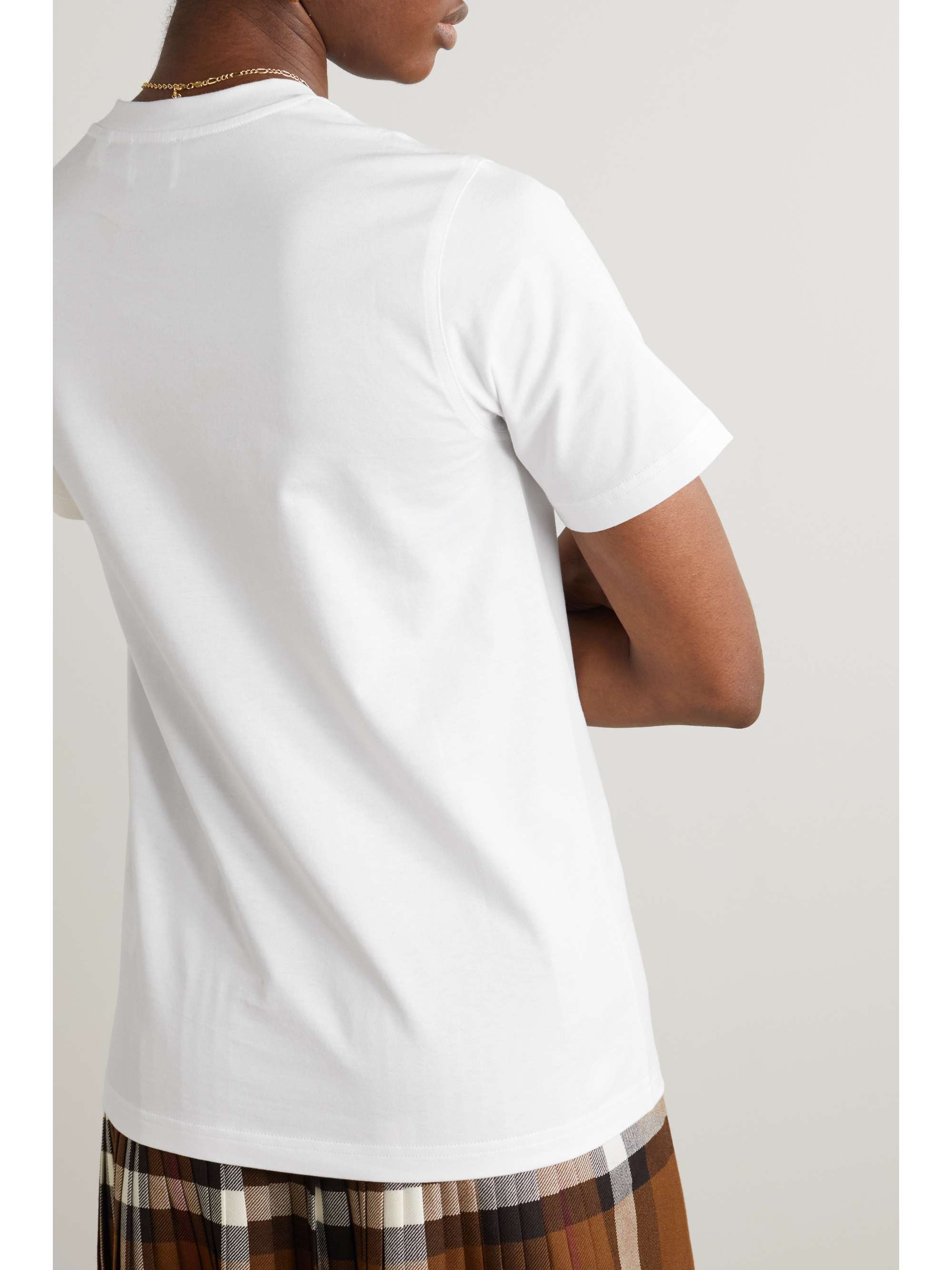 BURBERRY Appliquéd cotton-jersey T-shirt