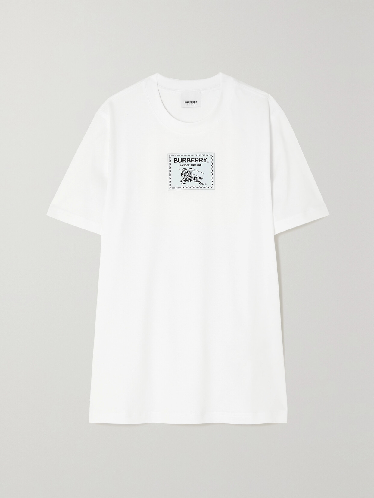 Burberry - Appliquéd Cotton-jersey T-shirt - White