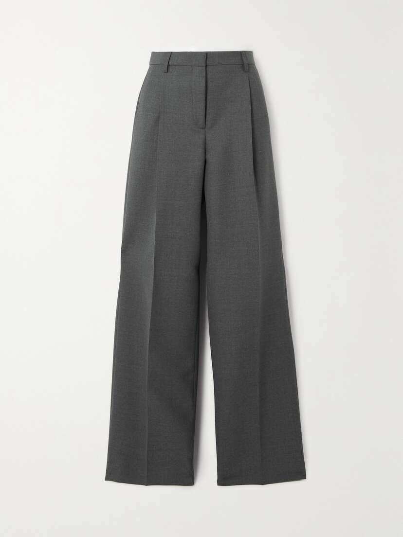 Burberry Anny Wool Wide-leg Pants - UK 18