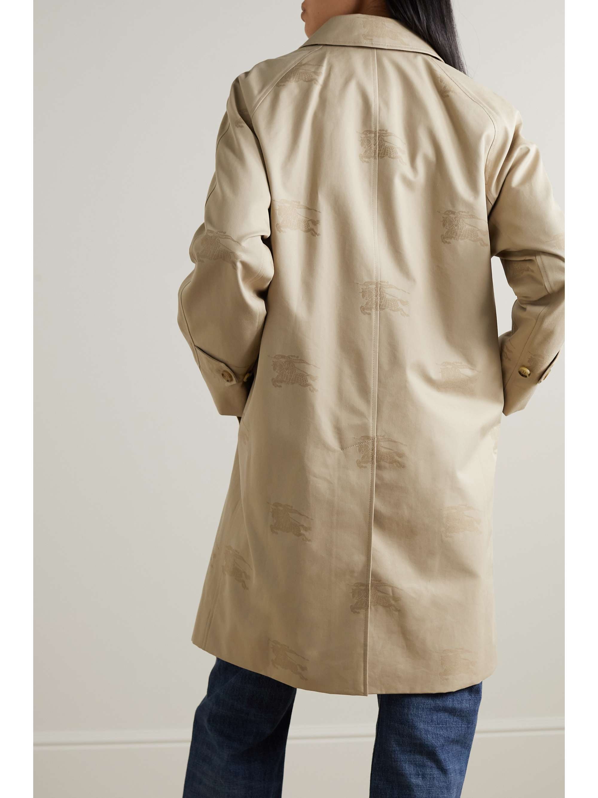 BURBERRY Cotton-garbadine jacquard trench coat