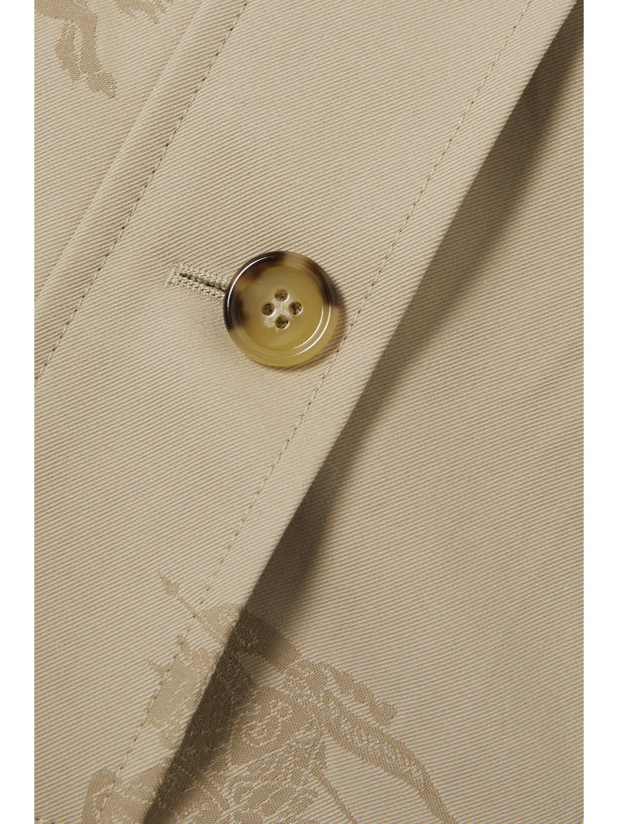 BURBERRY Cotton-garbadine jacquard trench coat