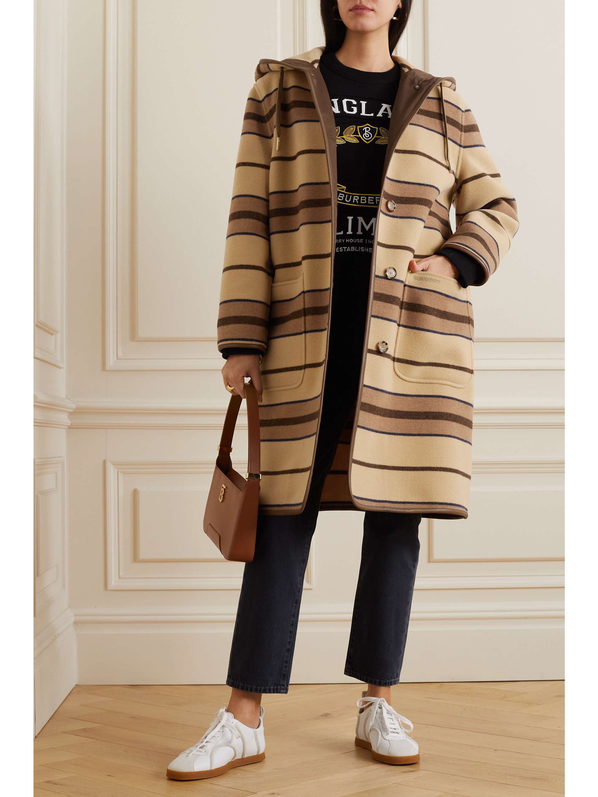Burberry leather duffle coat sale