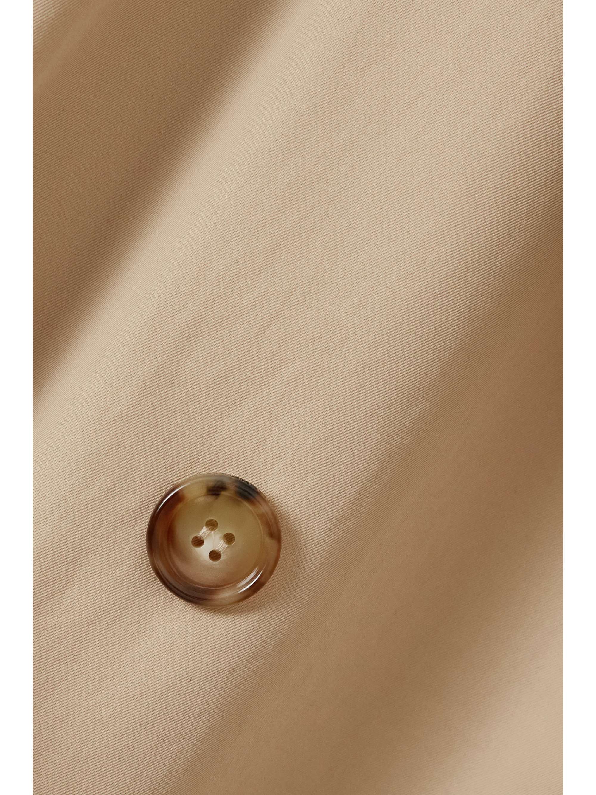 BURBERRY Kristin belted double-breasted gabardine dress