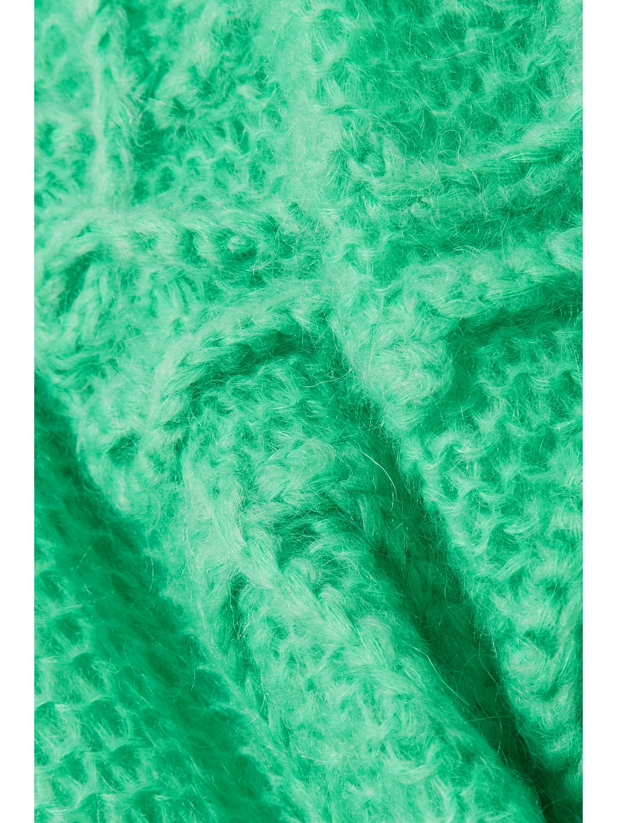 LOEWE Anagram oversized open-knit mohair-blend sweater