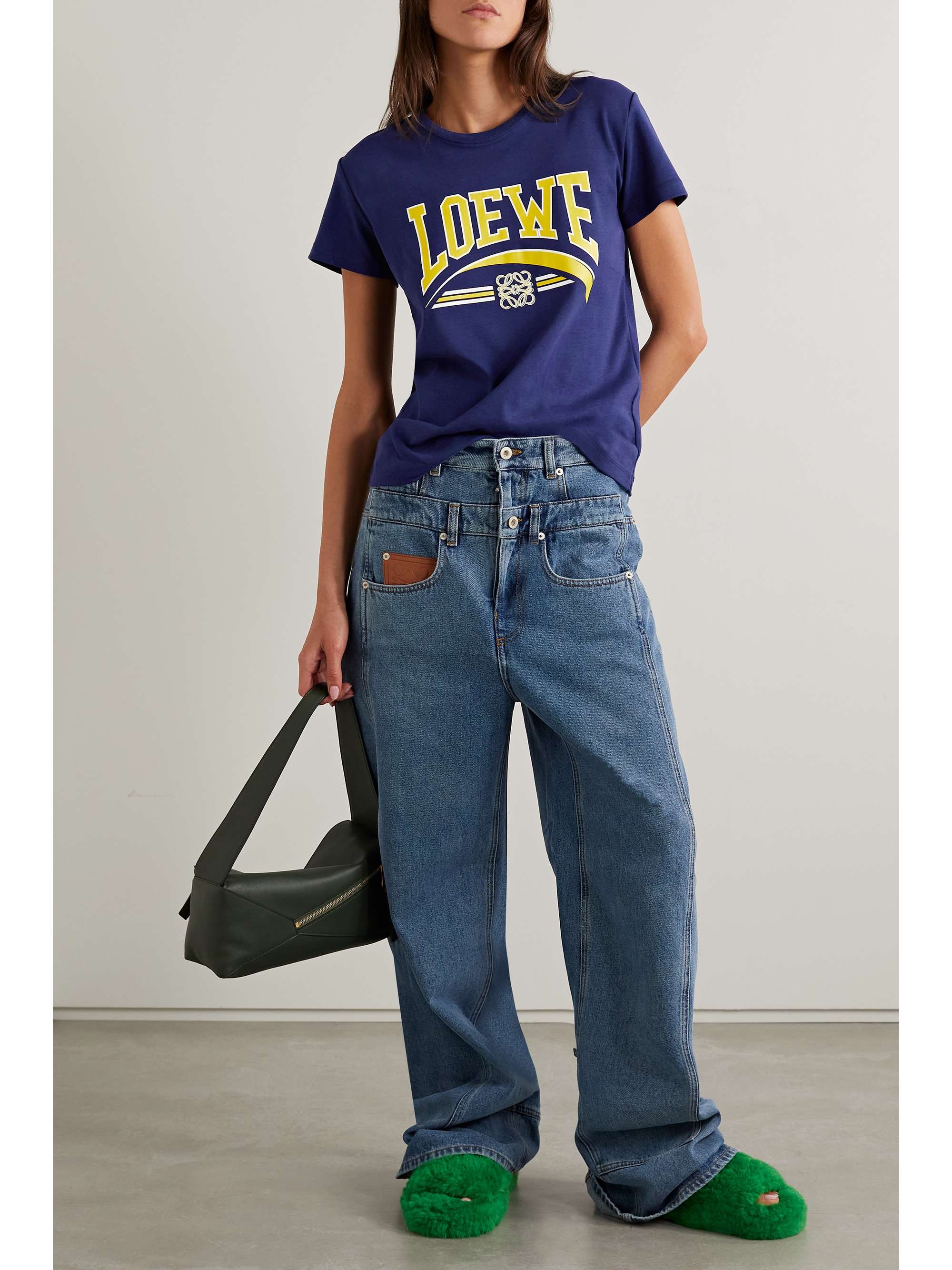 Printed cotton-jersey T-shirt