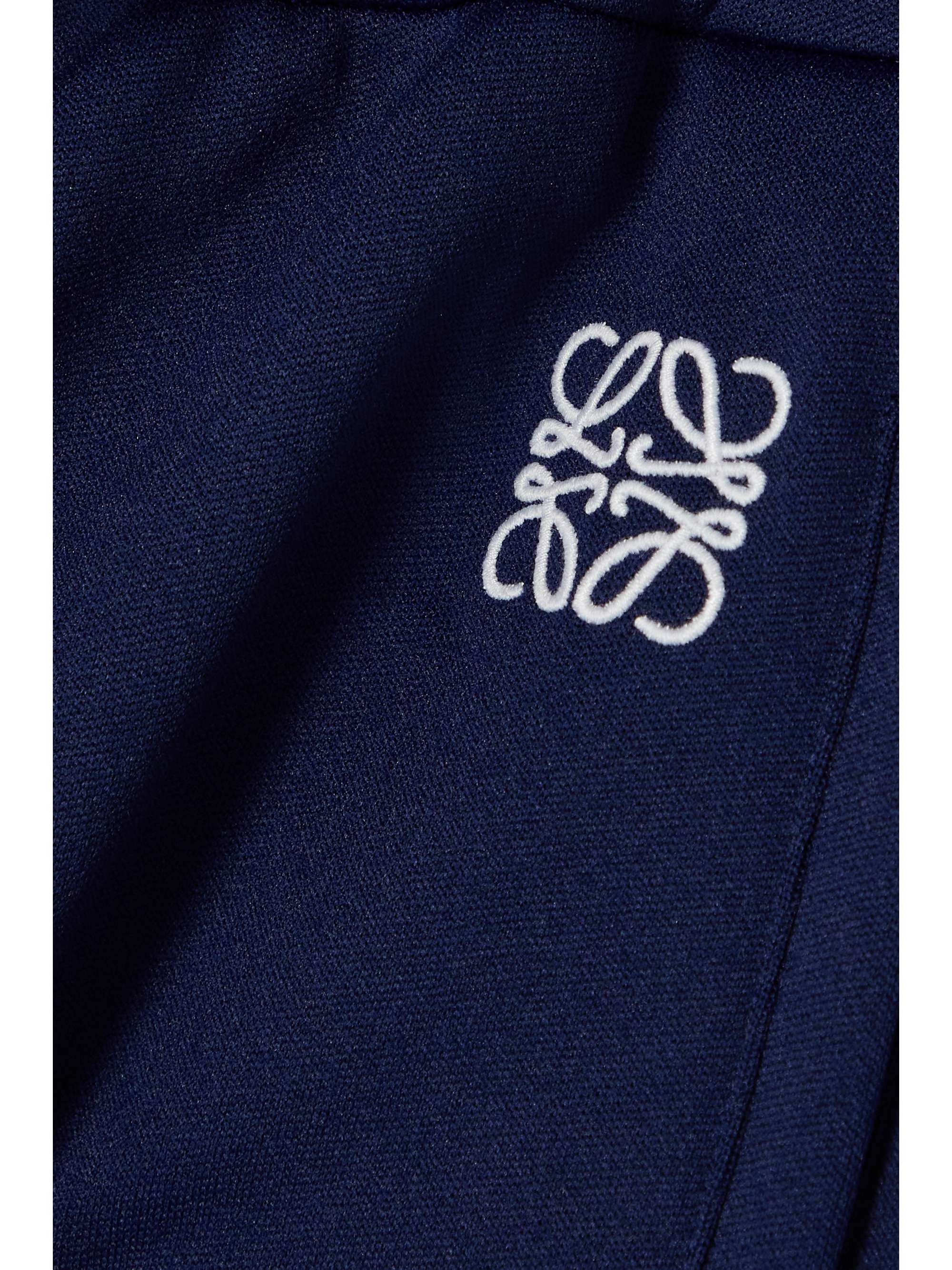 LOEWE Anagram embroidered striped jersey shorts