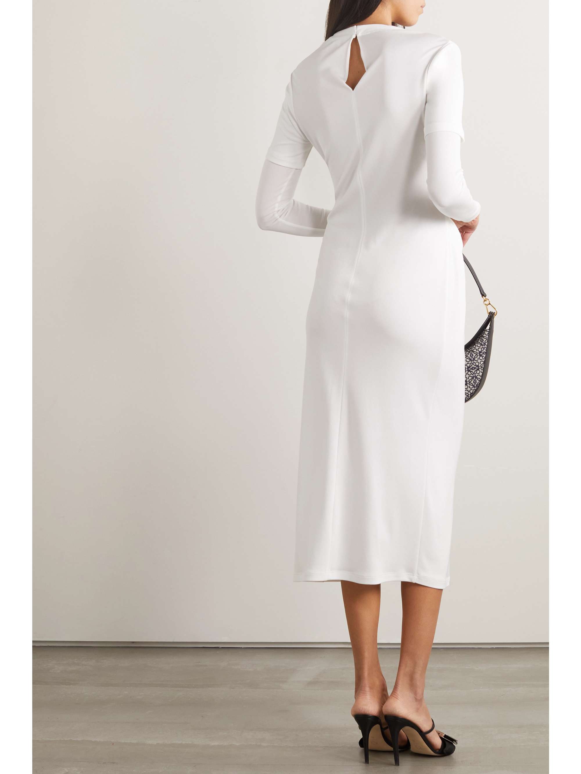 LOEWE Draped jersey maxi dress
