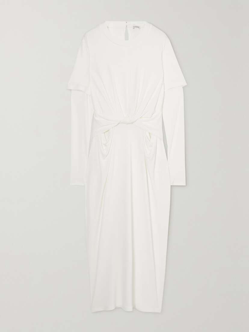 Loewe — Draped jersey maxi dress