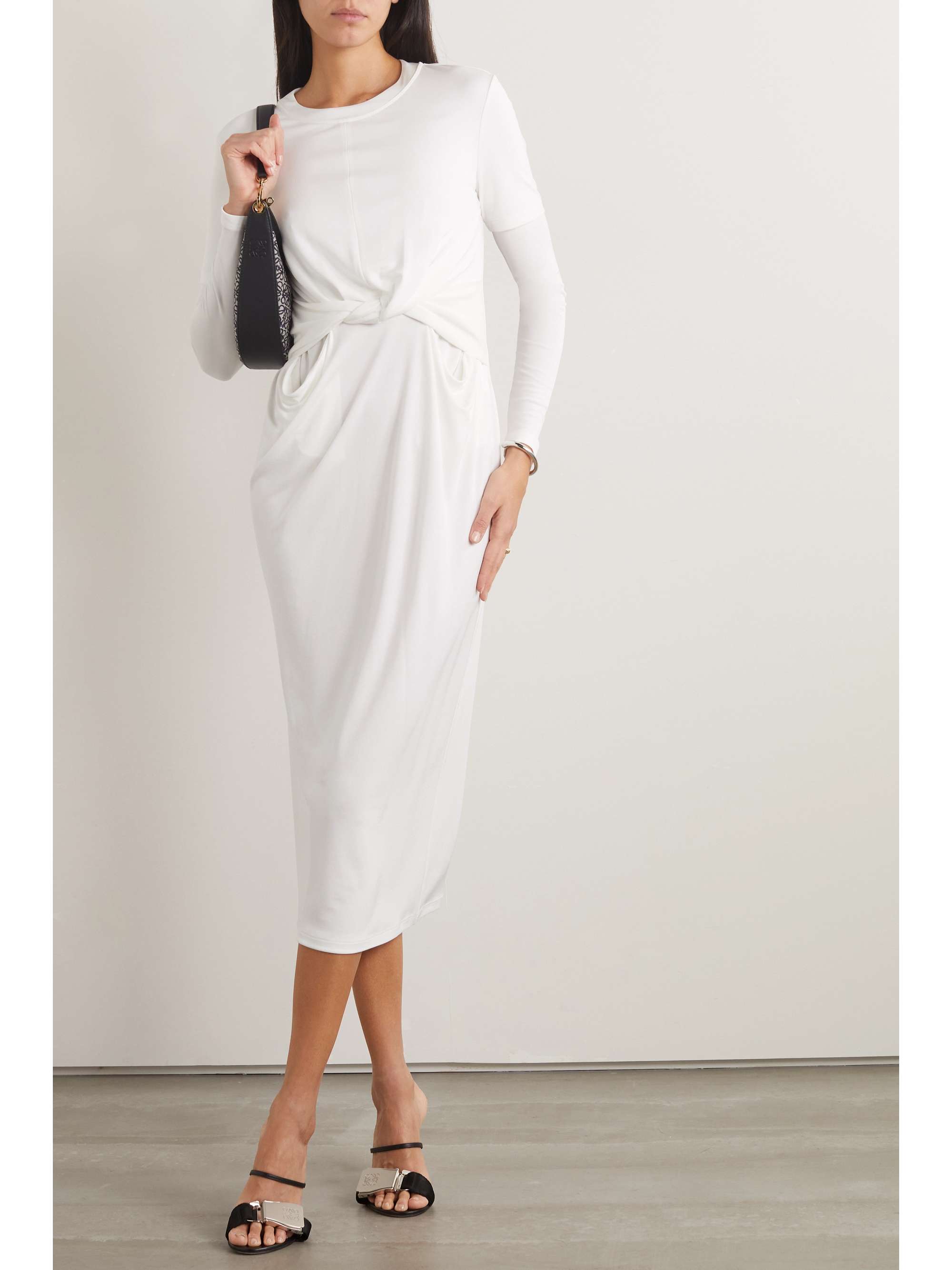 LOEWE Draped jersey maxi dress