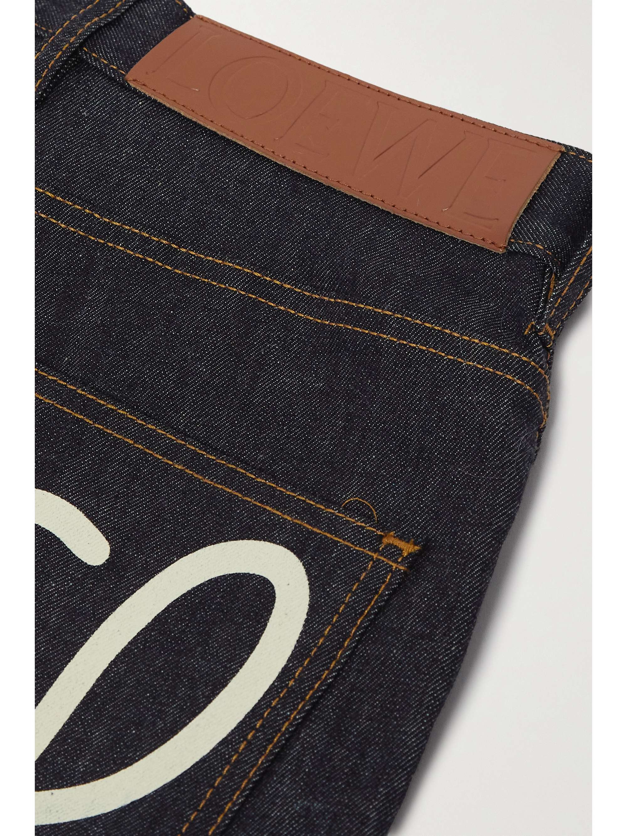 LOEWE Logo-print high-rise slim-leg jeans