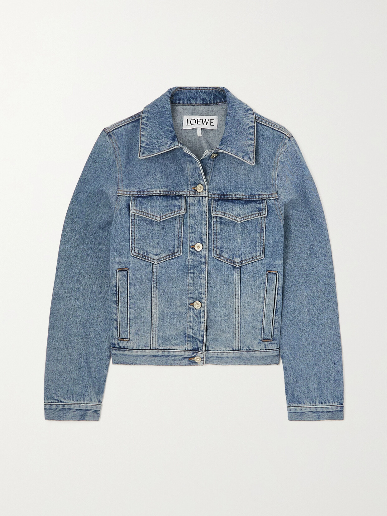 Loewe Appliquéd Denim Jacket In Blue