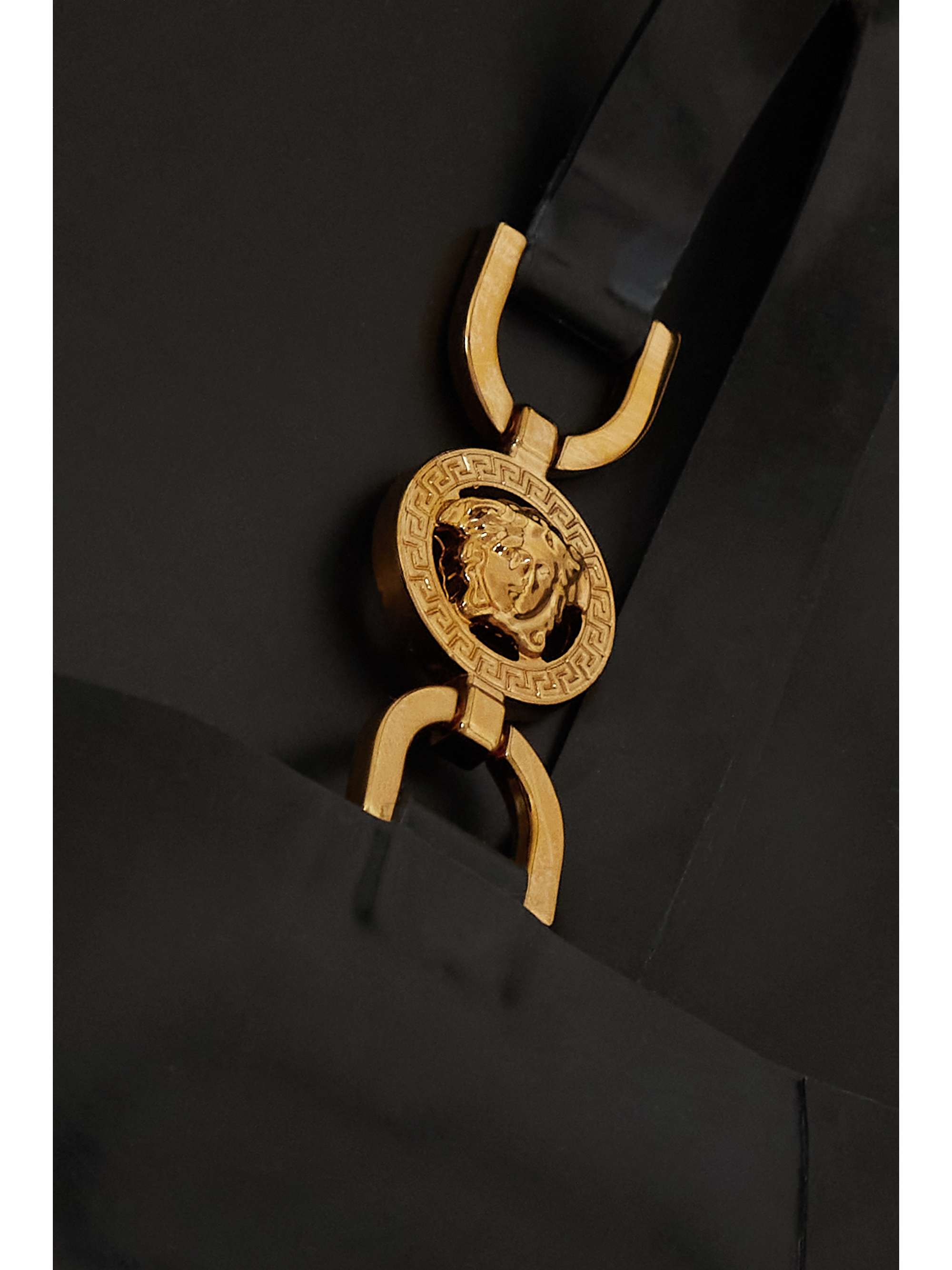 VERSACE Embellished latex midi dress