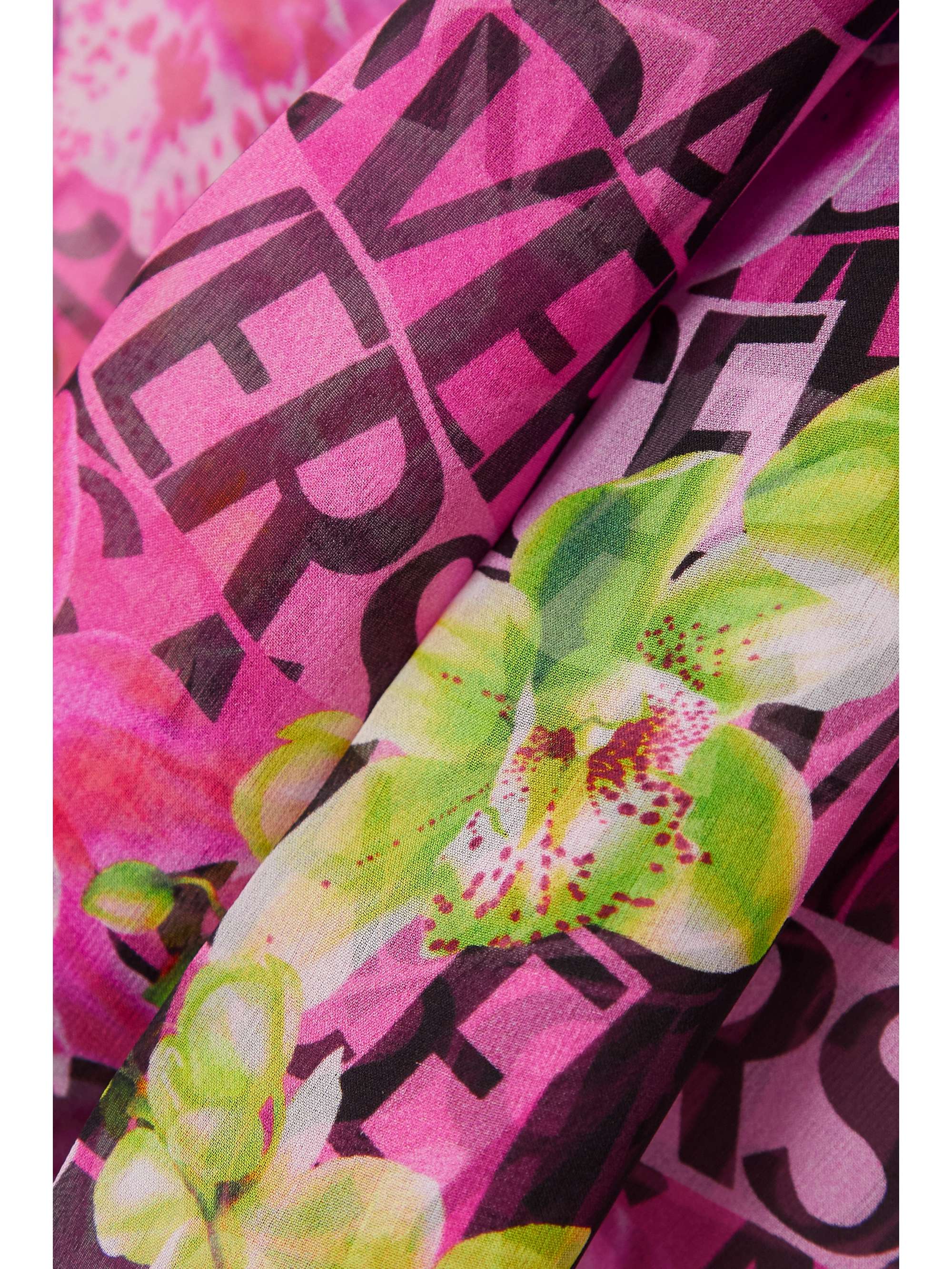 VERSACE Pussy-bow printed chiffon blouse
