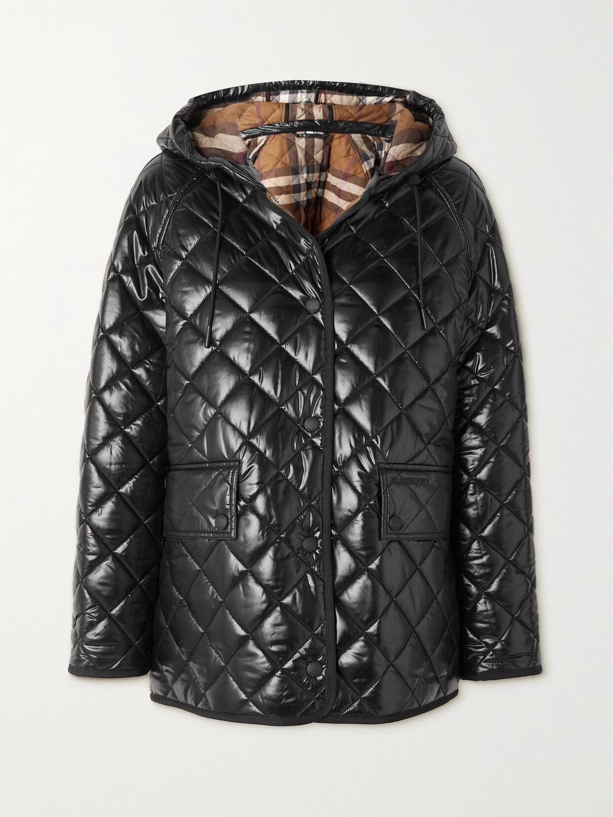 Burberry - Quilted Hooded Shell Jacket - Black