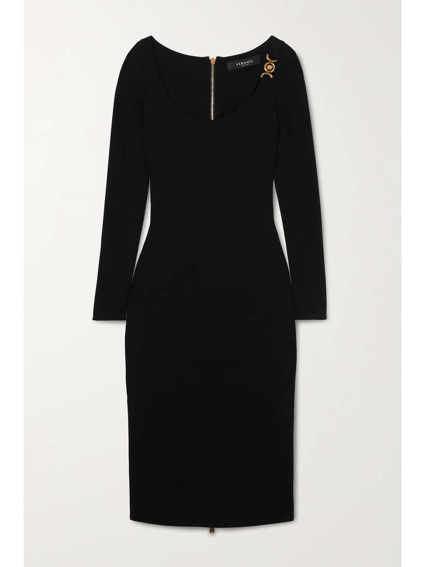 Versace Embellished Stretch-crepe Midi Dress