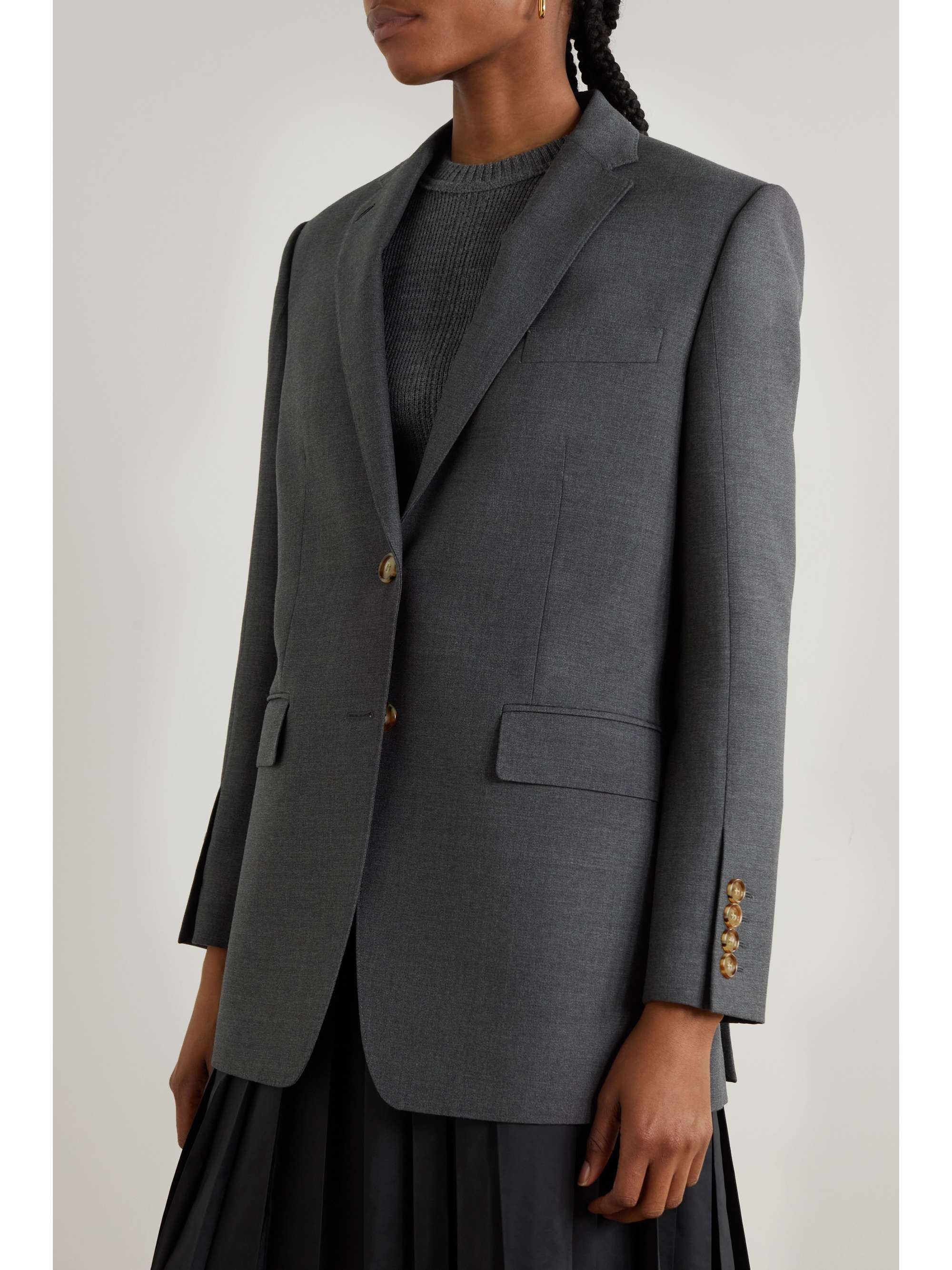 BURBERRY Oversized wool-blend blazer