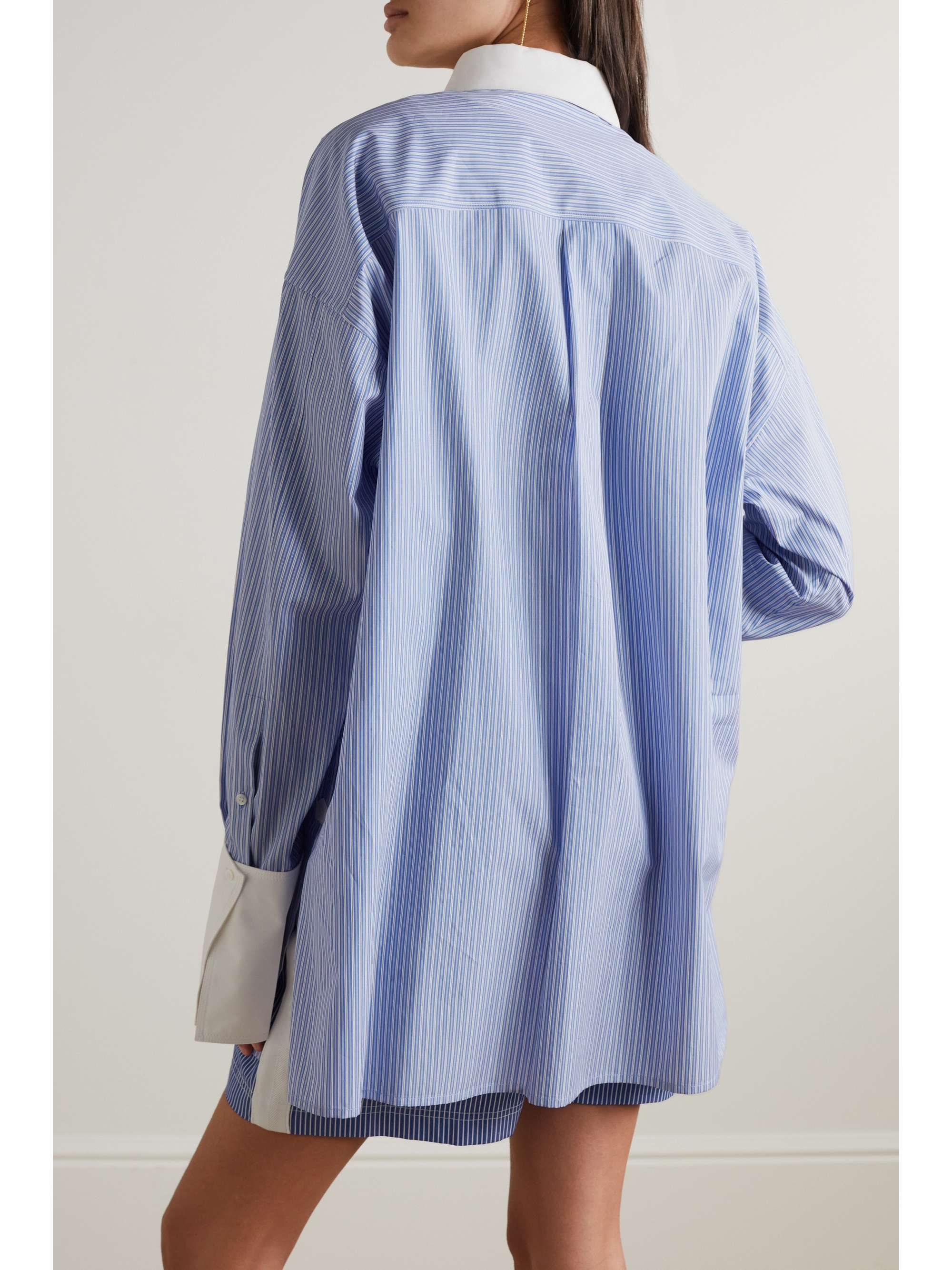 LOEWE Convertible striped cotton shirt