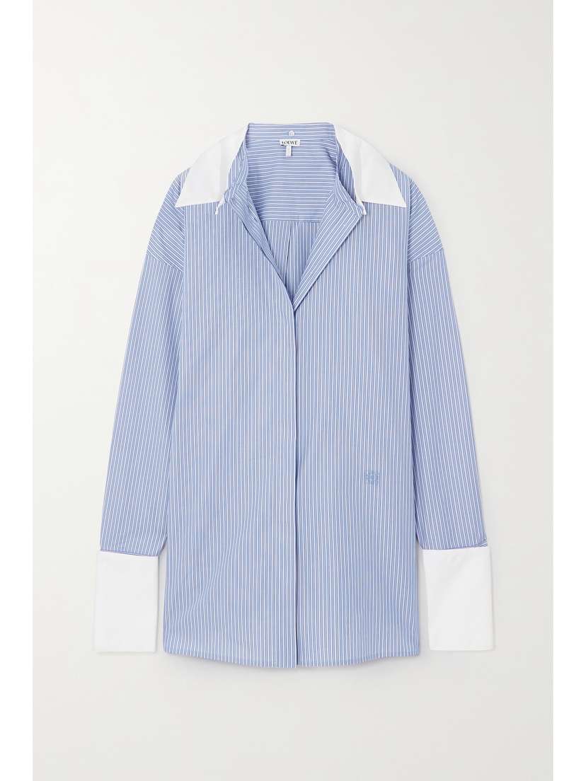 Loewe Convertible Striped Cotton Shirt