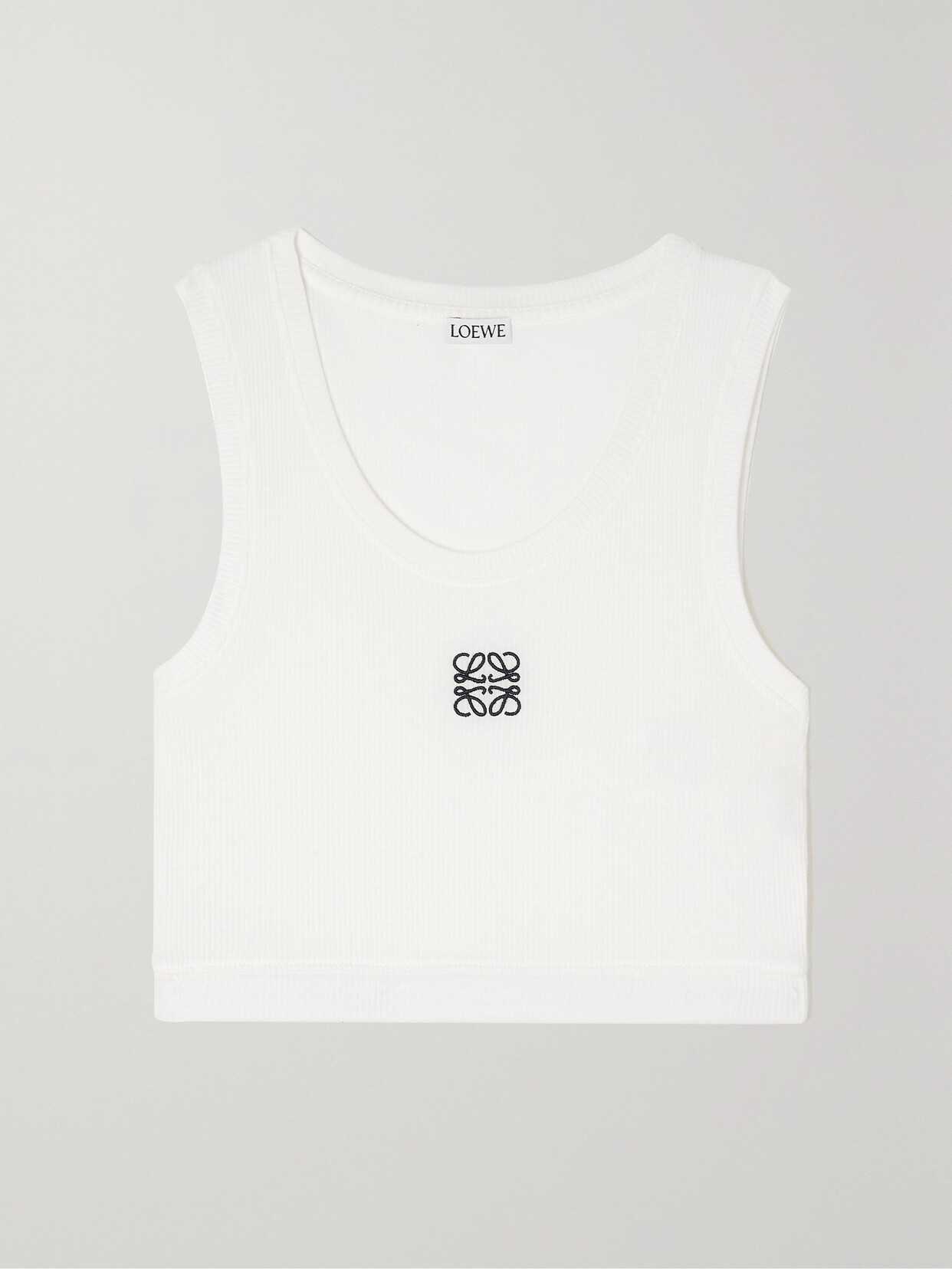 Loewe | Anagram Cropped Cotton-Blend Tank Top