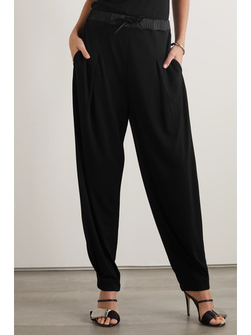 Loewe Satin-trimmed crepe pants
