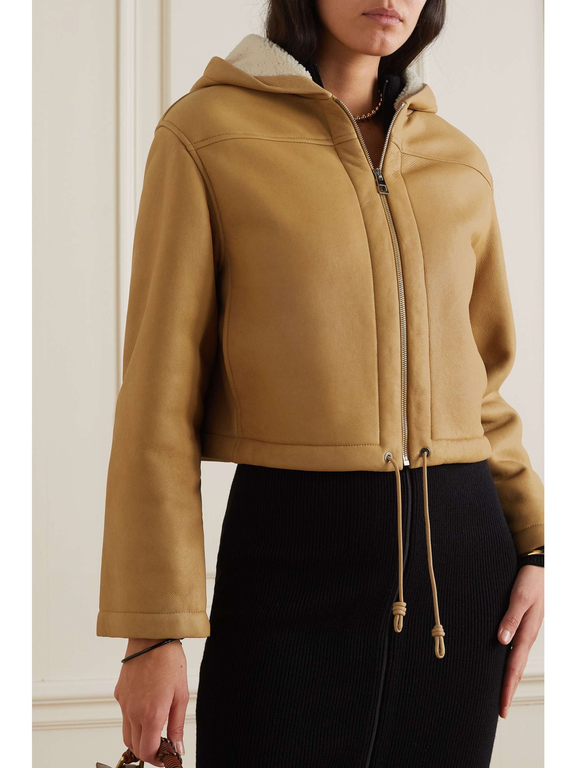 LOEWE Hooded shearling jacket