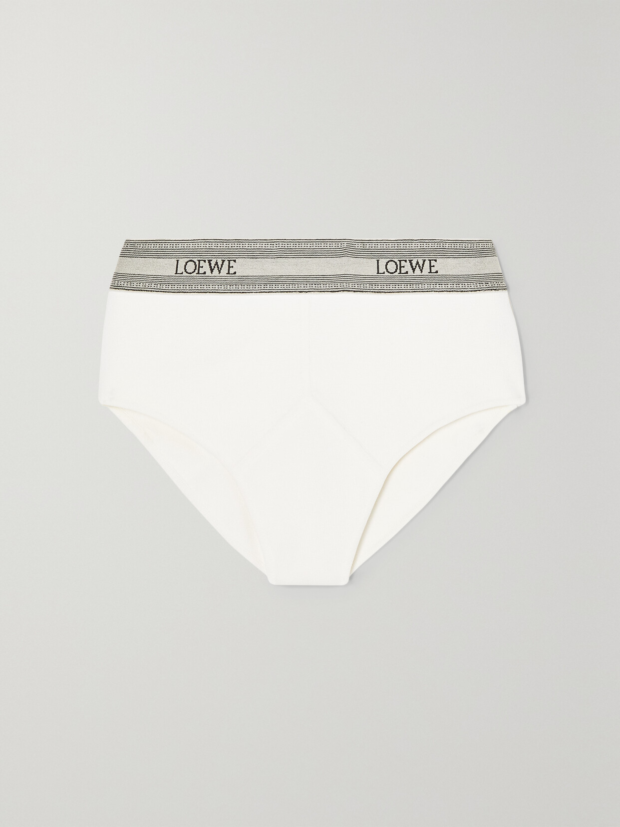 Loewe - Jacquard-trimmed Stretch-jersey Briefs - White