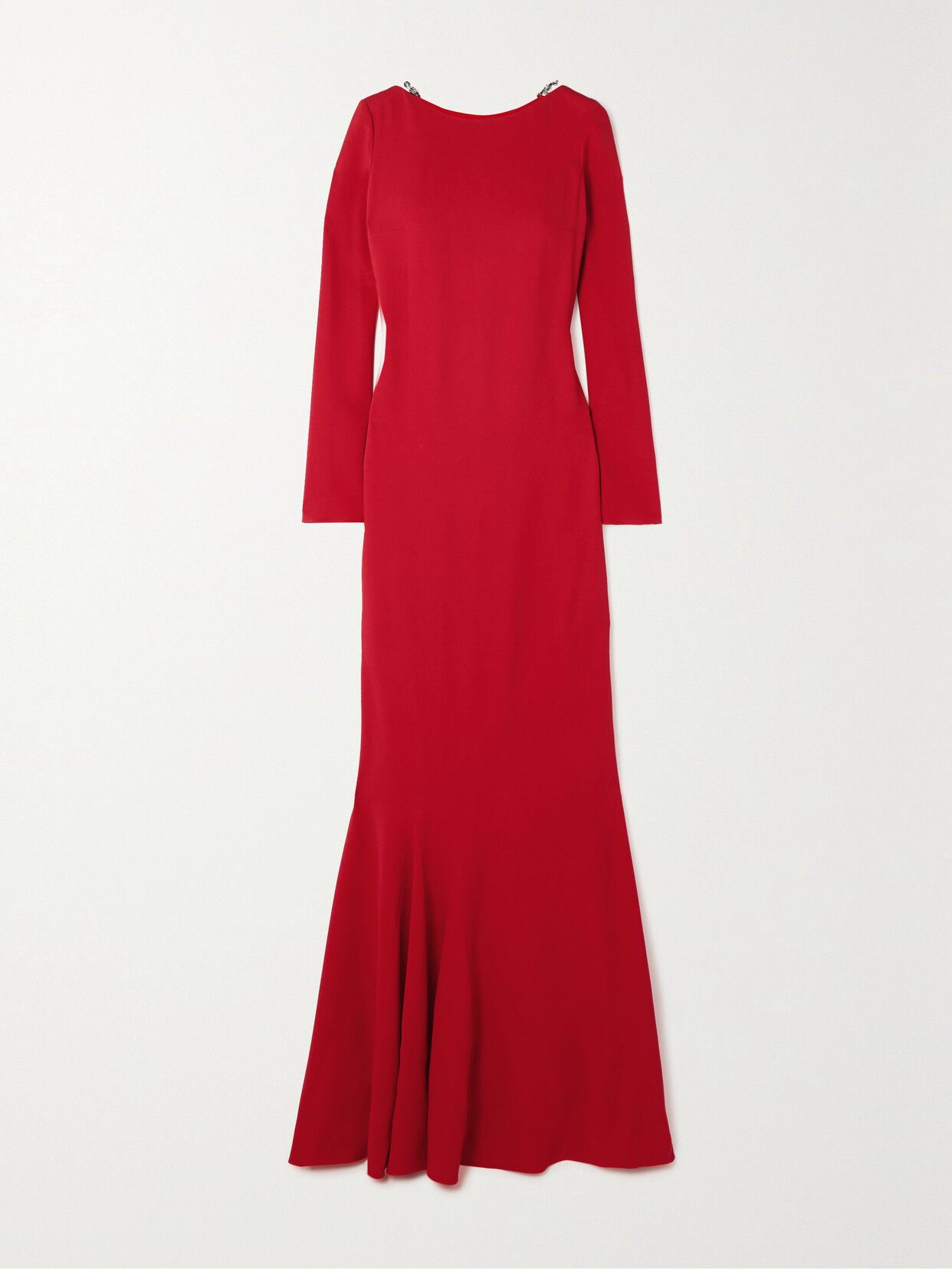 Shop Givenchy Chain-embellished Crepe Gown In Red