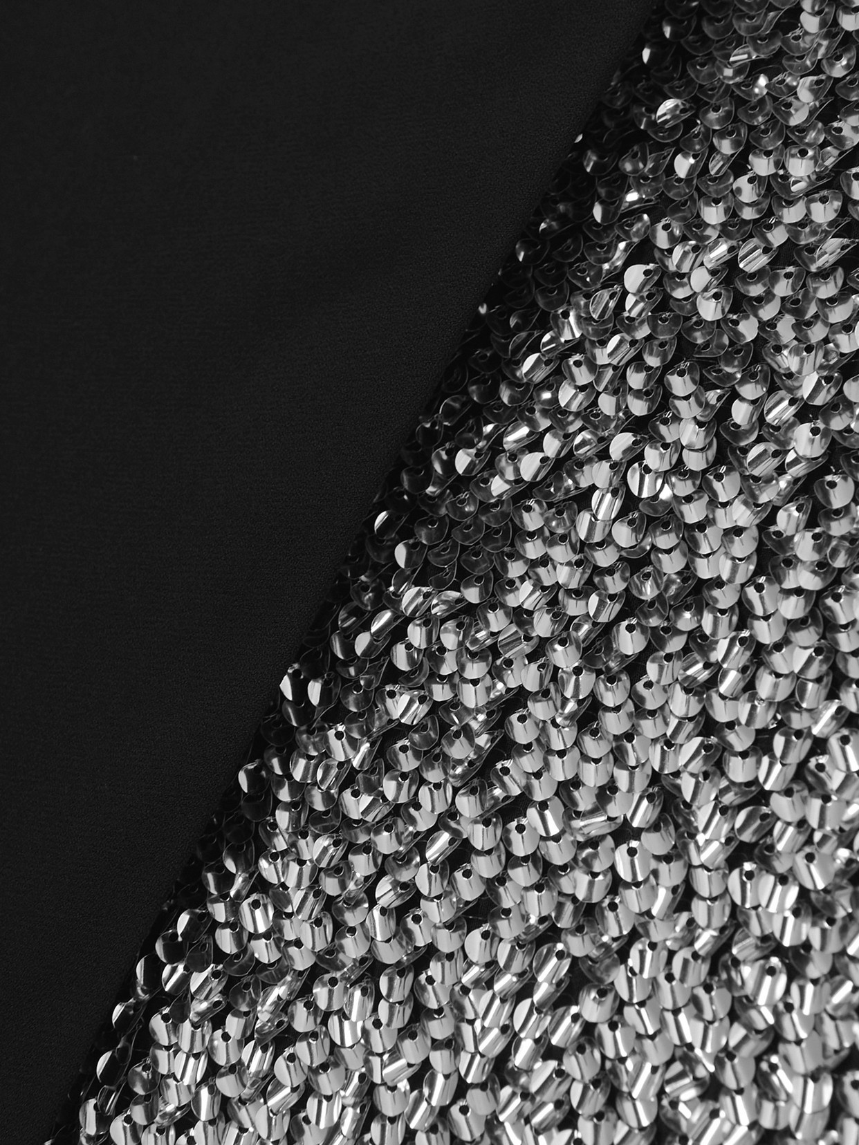 Givenchy Women's Asymmetric Sequin Panel Long-sleeve Gown In Black