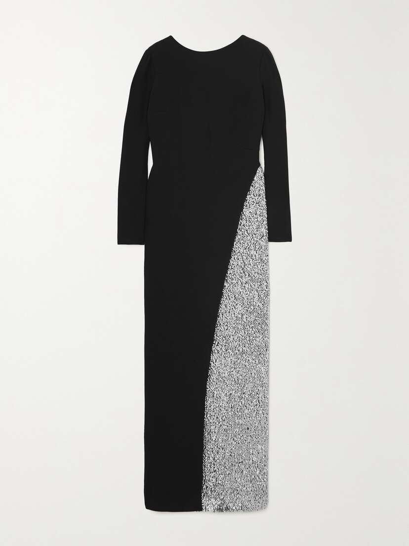Givenchy Open-back Sequin-embellished Crepe Gown