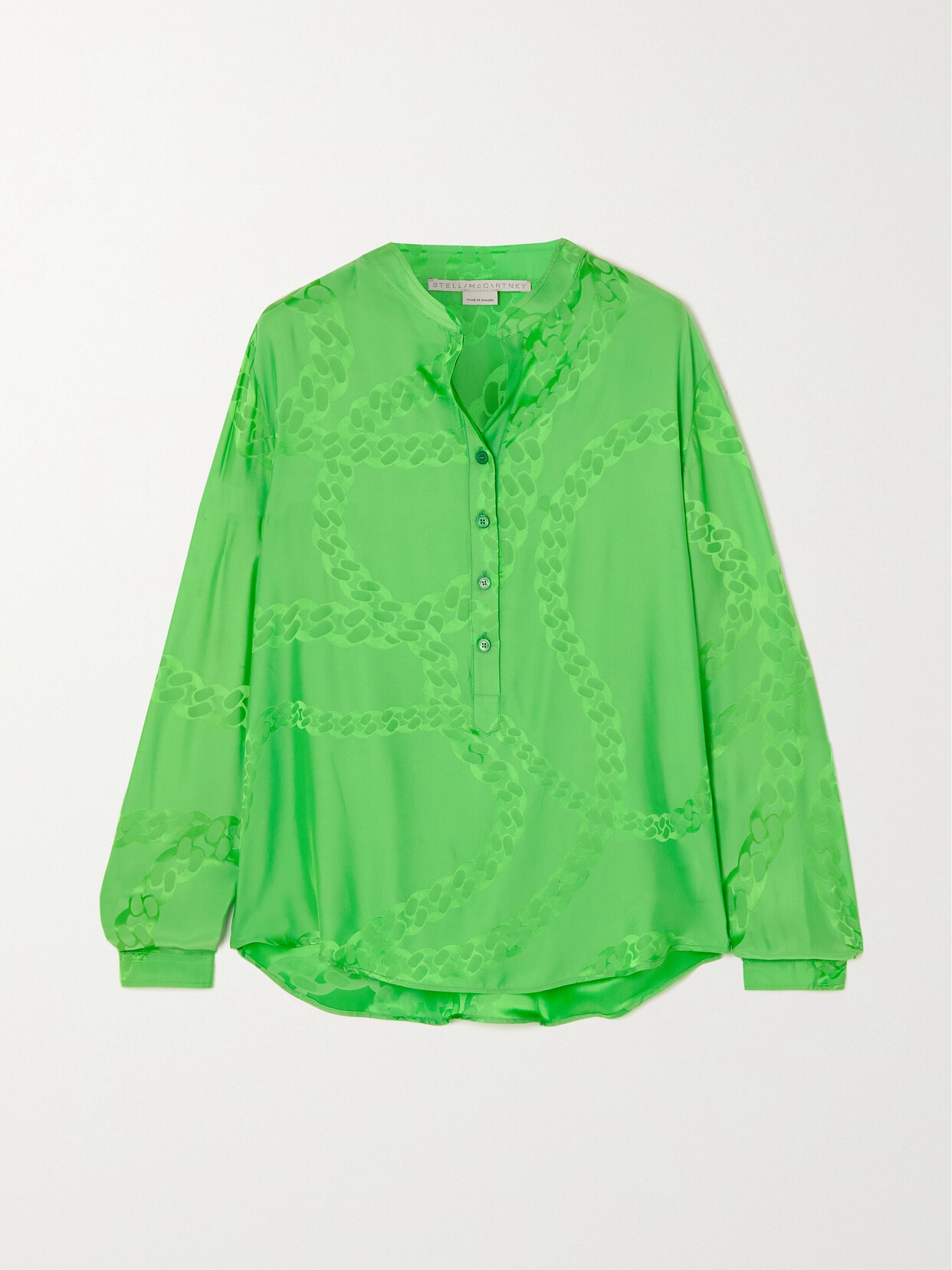 Stella McCartney - Satin-jacquard Shirt - Green