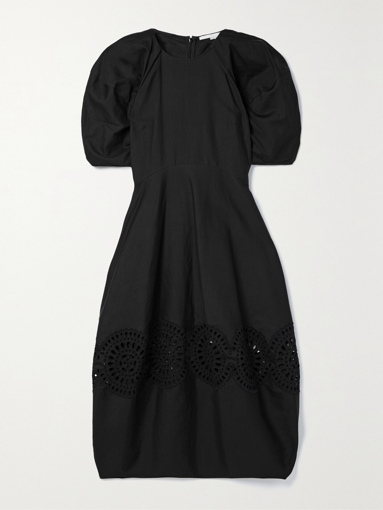 Stella McCartney - Broderie Anglaise Poplin Midi Dress - Black