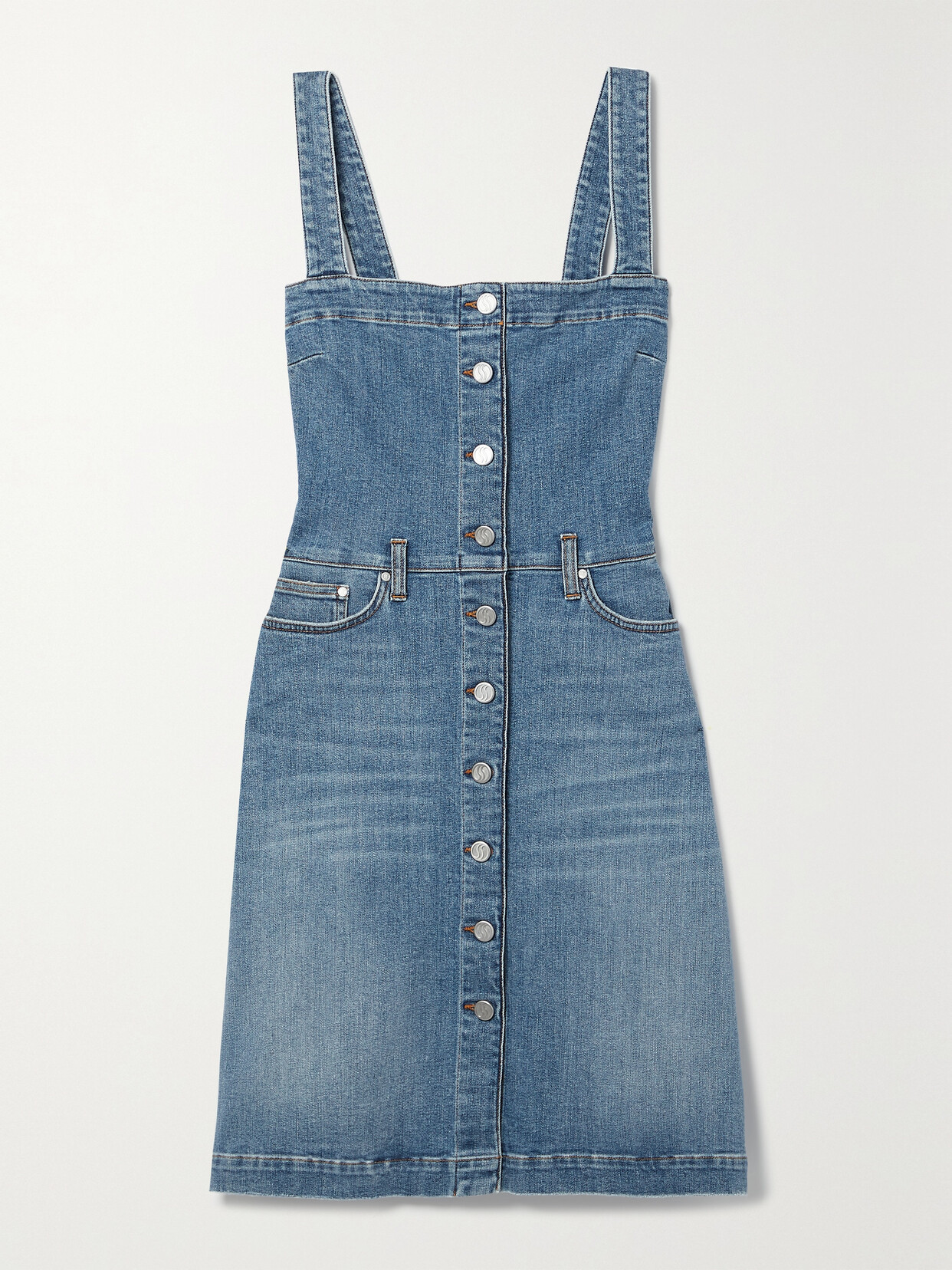 Stella McCartney - Linda Denim Mini Dress - Blue