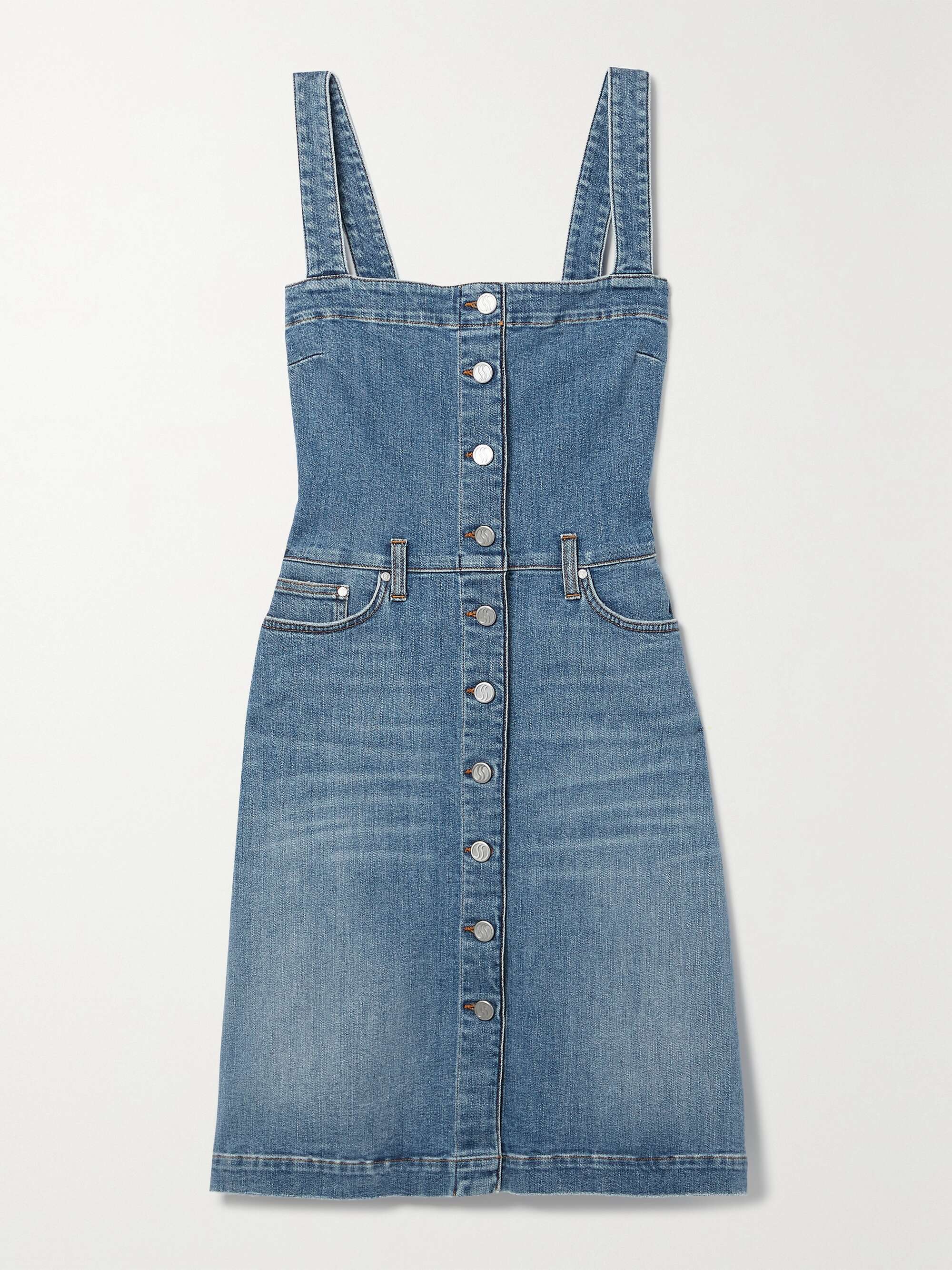 STELLA MCCARTNEY Linda denim mini dress | NET-A-PORTER