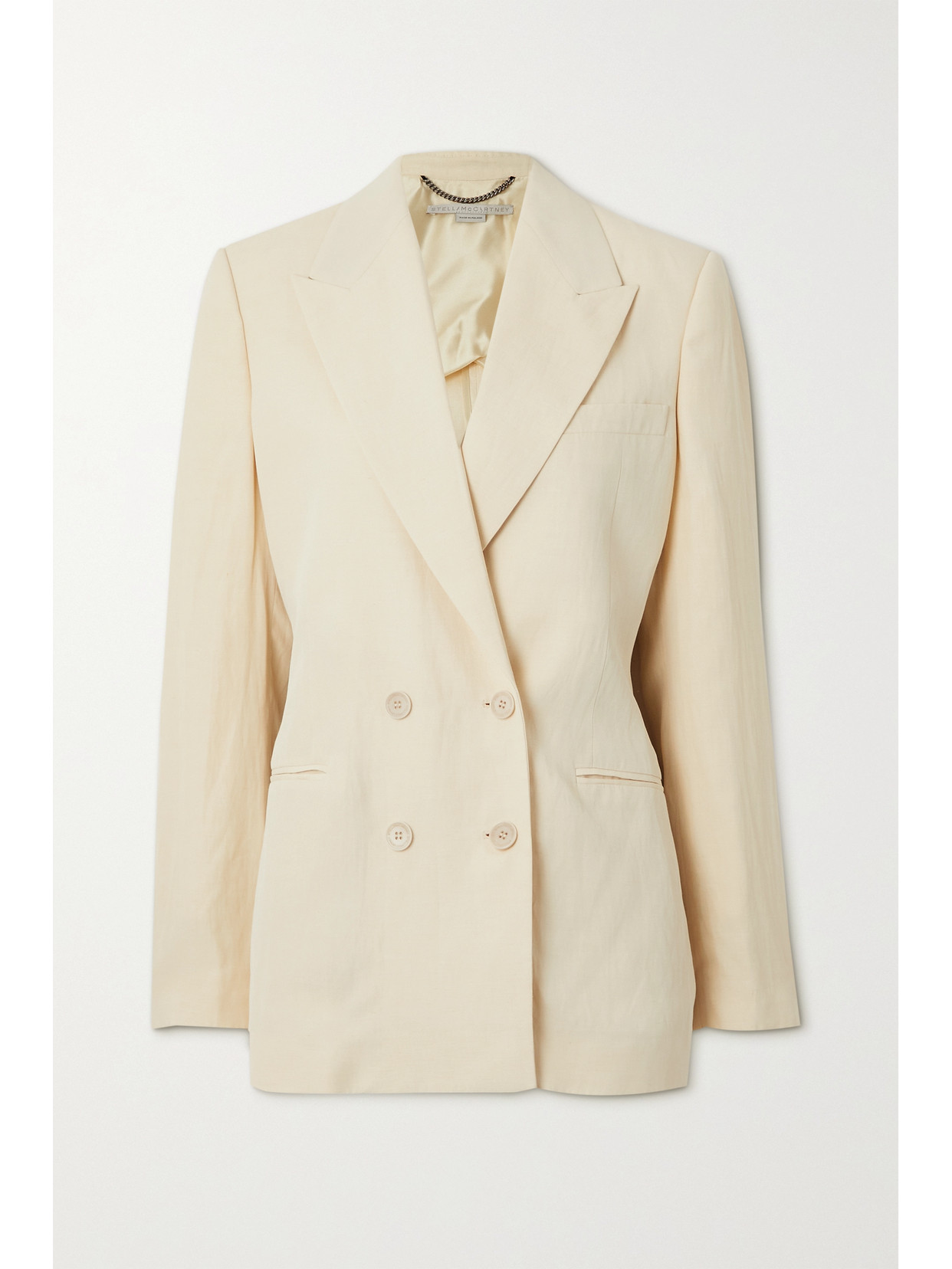 Stella McCartney - Double-breasted Woven Blazer - Cream