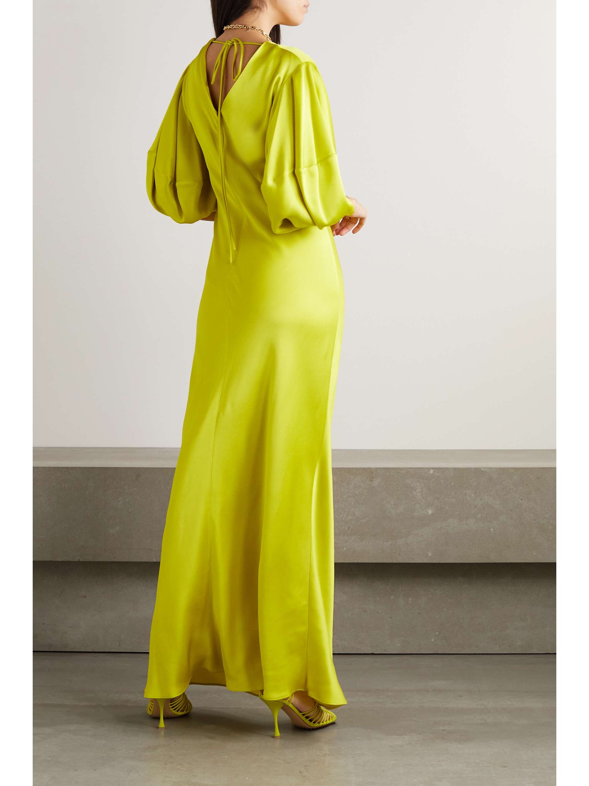 STELLA MCCARTNEY サテン カットアウト マキシワンピース