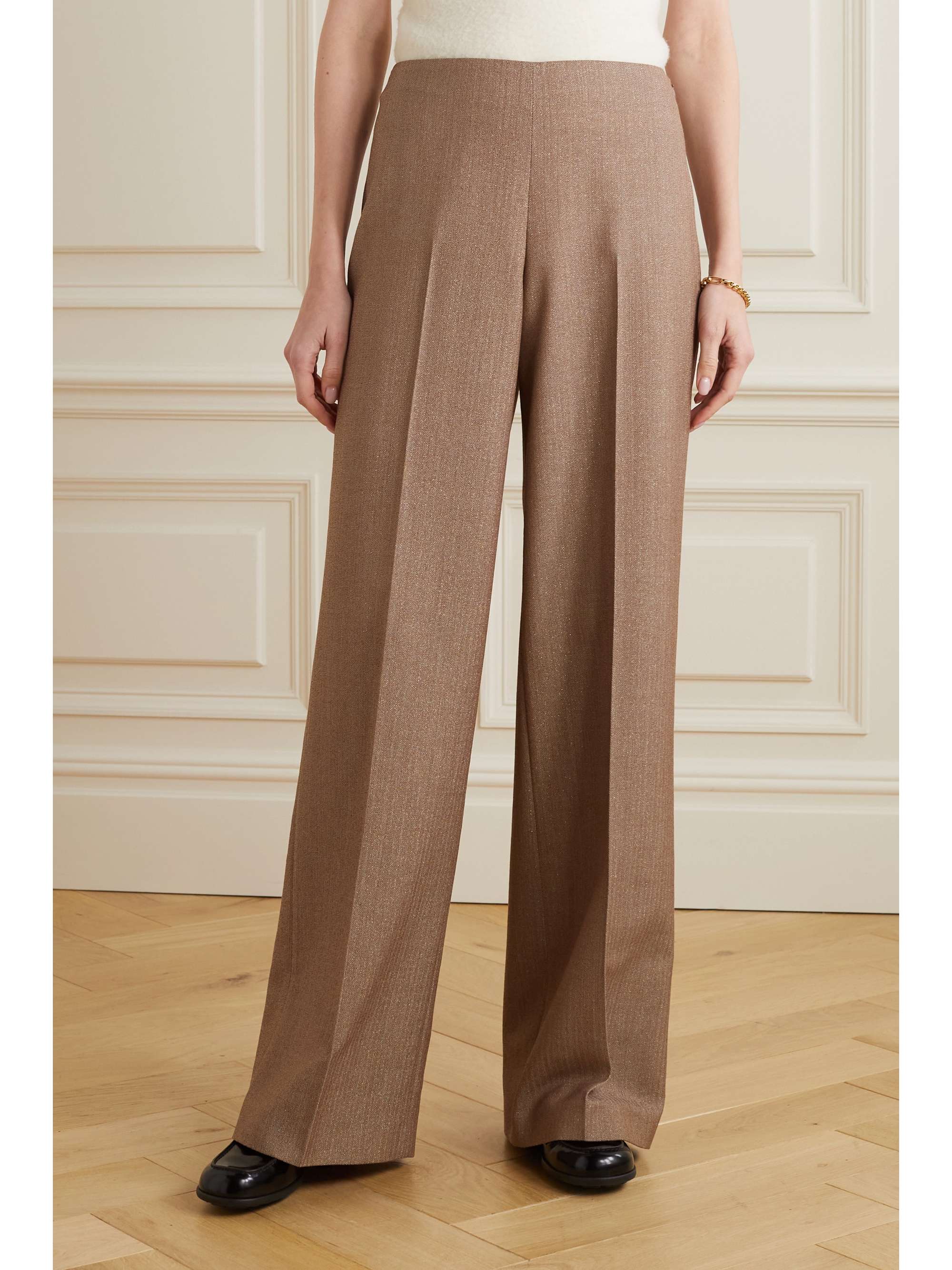 STELLA MCCARTNEY ウール混 ワイドレッグパンツ