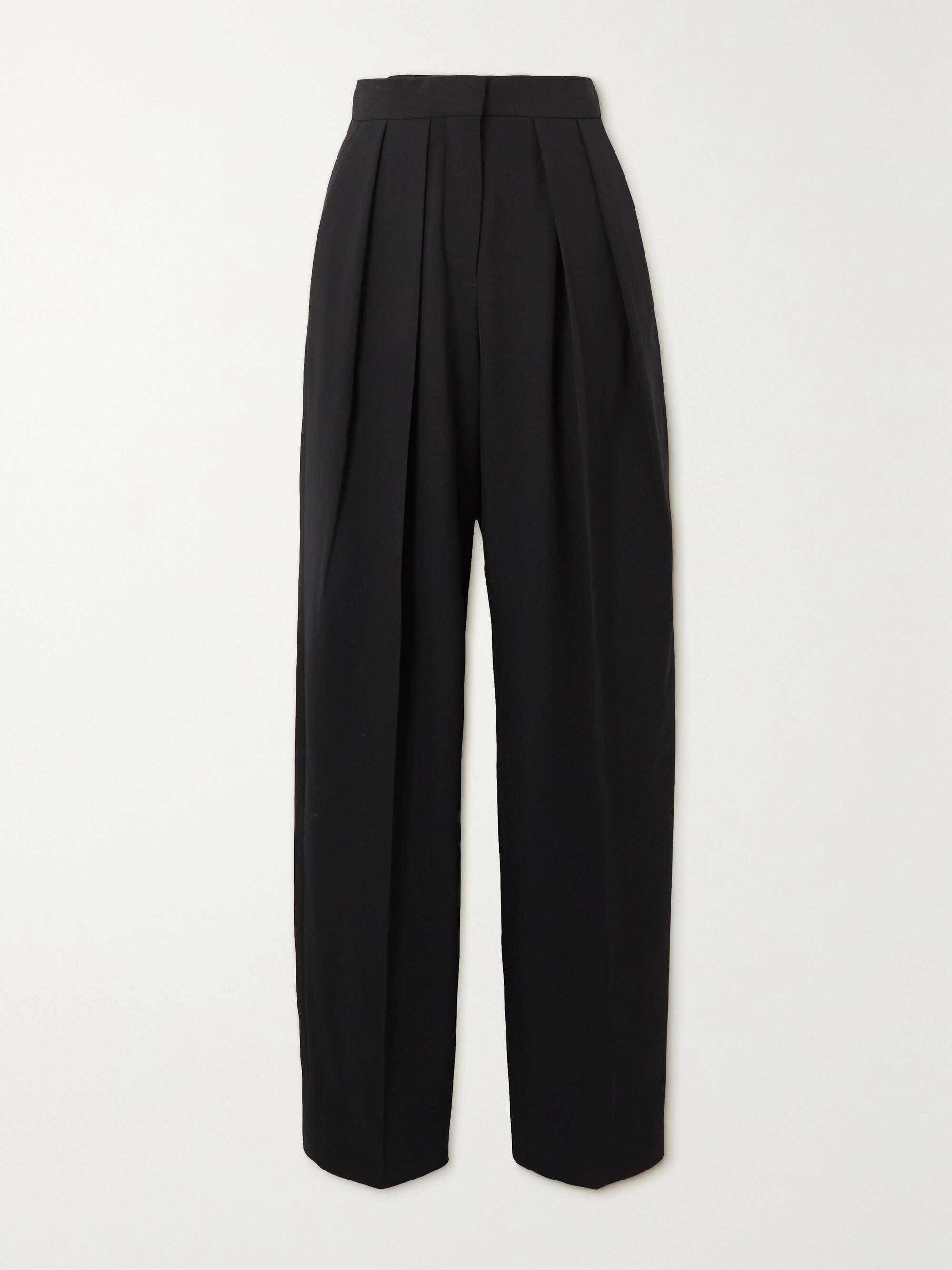 STELLA MCCARTNEY Pleated stretch-twill straight-leg pants | NET-A-PORTER