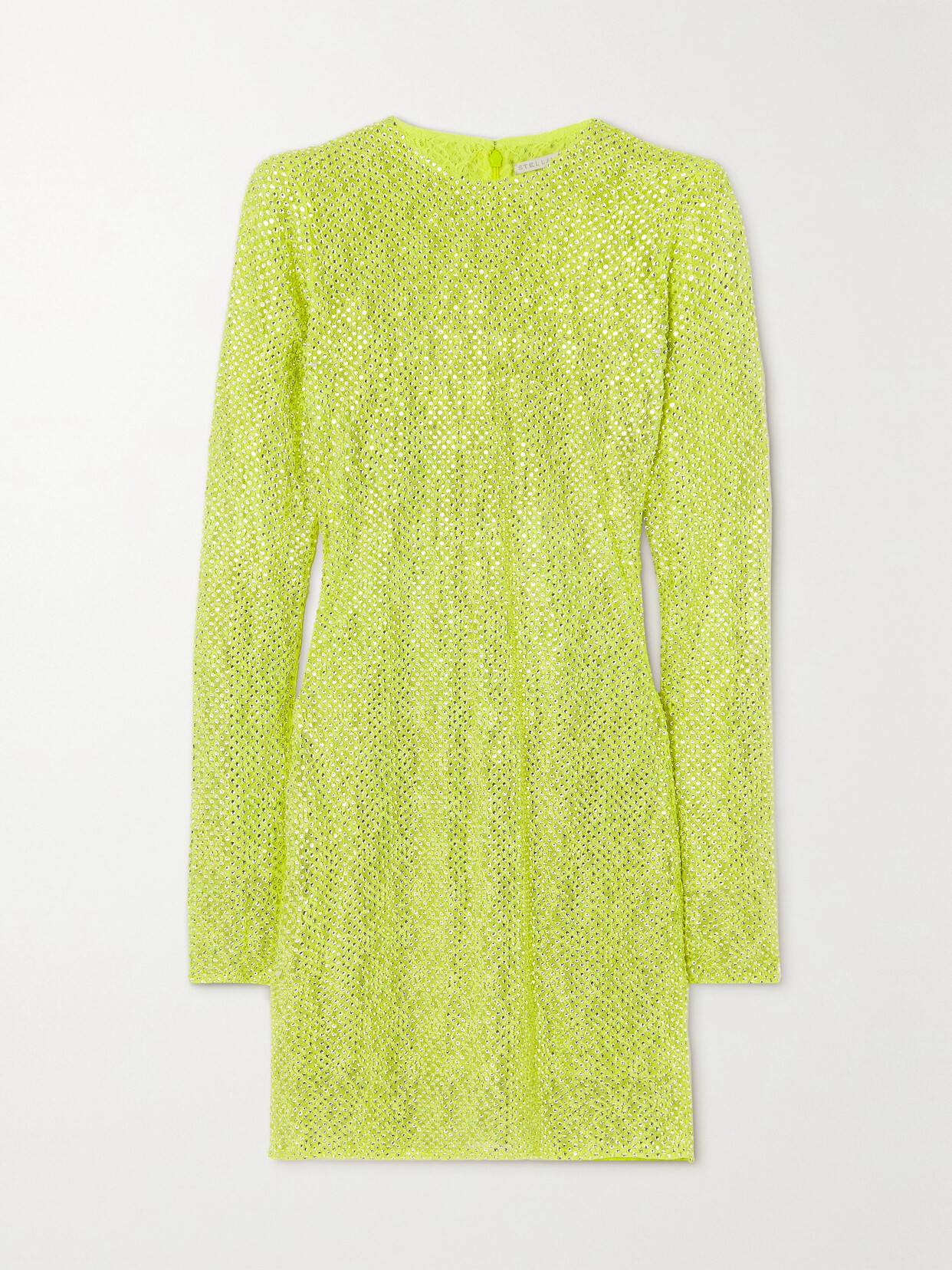 Stella McCartney - Crystal-embellished Lace Mini Dress - Green