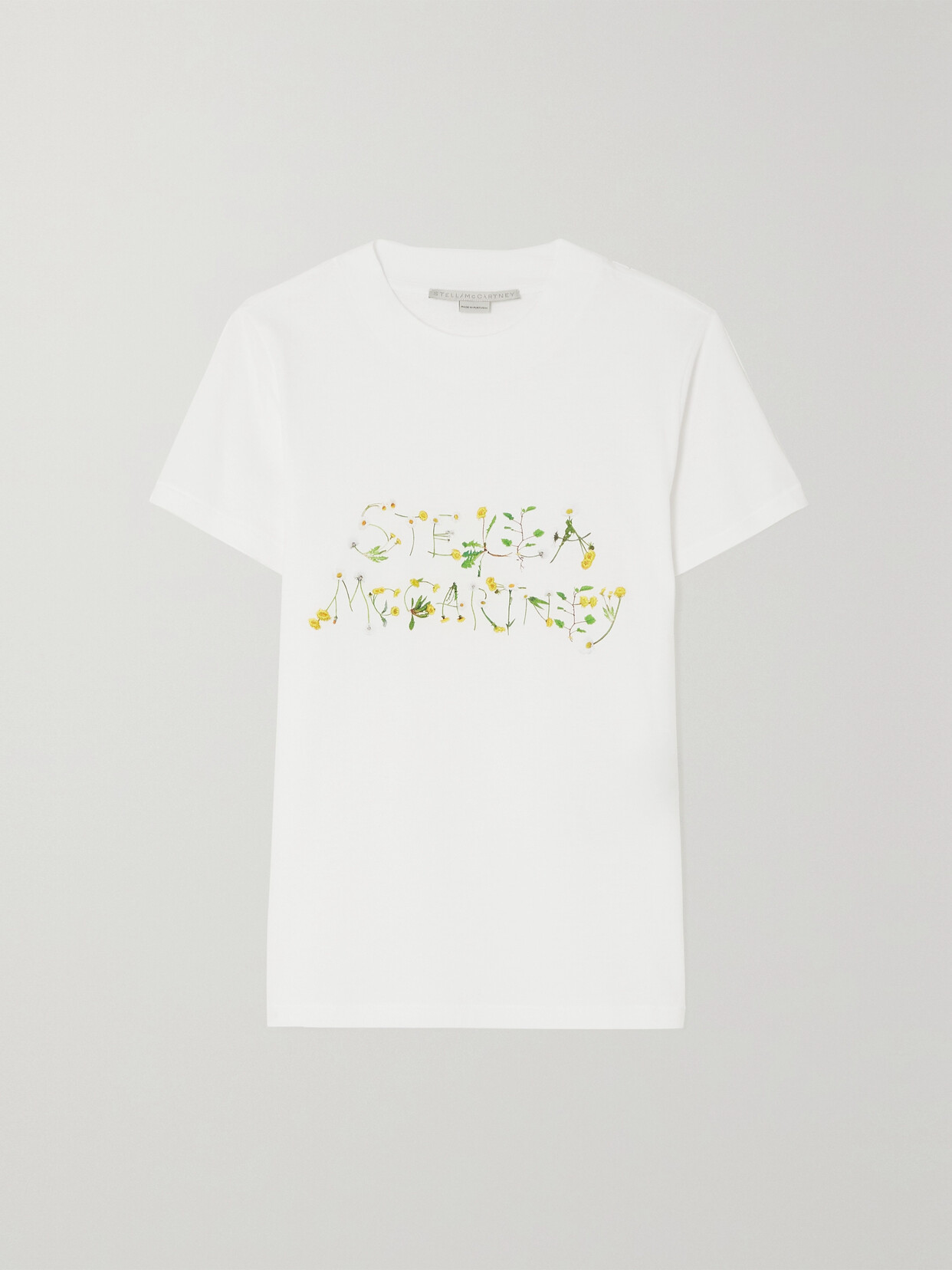 Stella Mccartney Logo Detailed Crewneck T In White