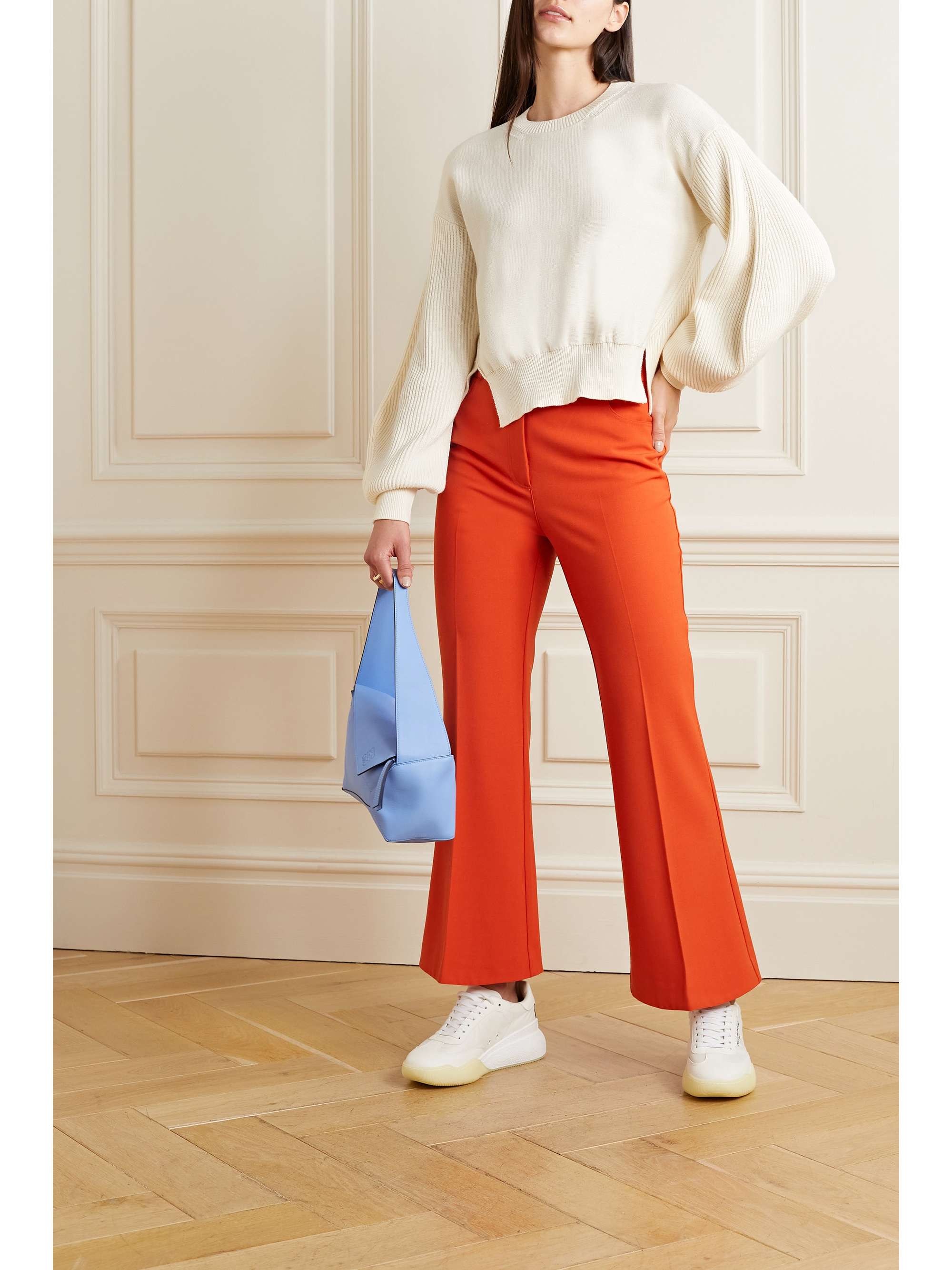 STELLA MCCARTNEY リブ コットン クロップドセーター