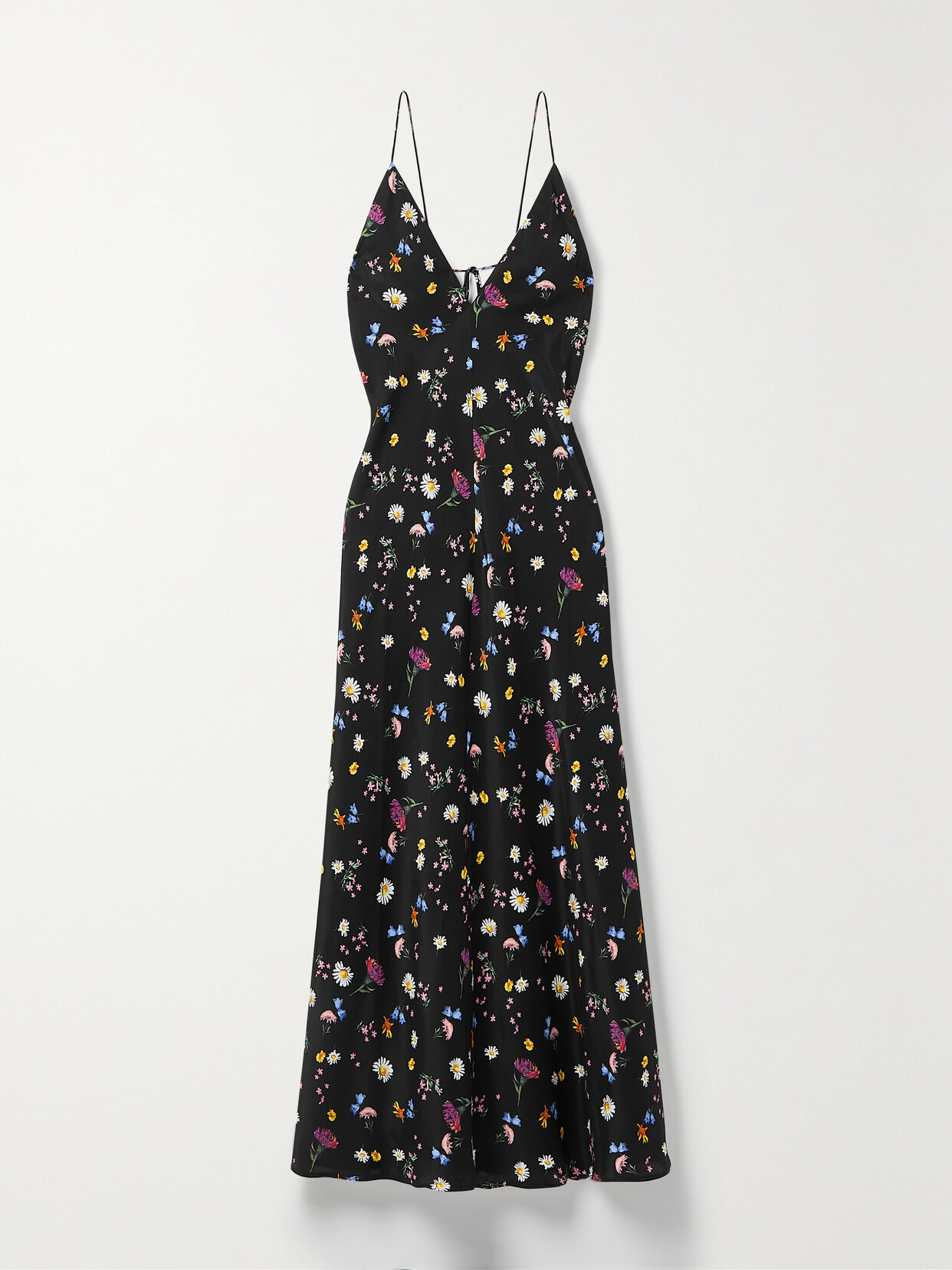 Stella McCartney - Floral-print Silk Maxi Dress - Black